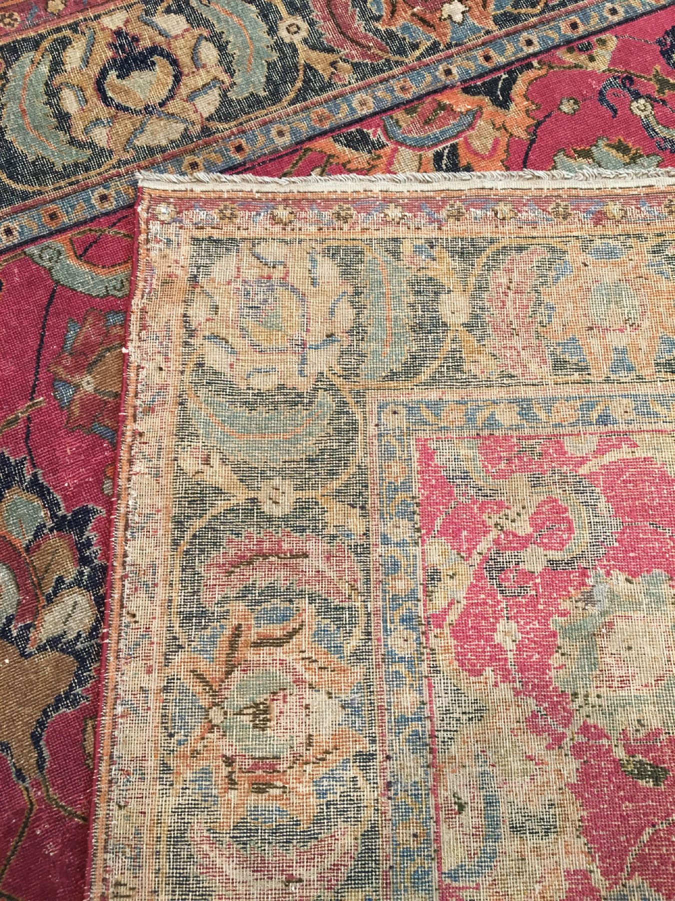 Detail h: Früher Esfahan antik (Safavid Dynastie), Zentralpersien, 1.Hälfte 17.Jhd., Wolle geknüpft auf Baumwolle. Seltener und musealer kleinformatiger ...