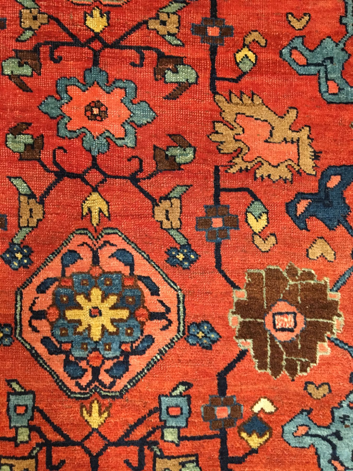 Detail c: Bidjar antik, Nordwestpersien, 19.Jhd., Wolle geknüpft auf Wolle. Eleganter Bidjar aus dem Gerus-Gebiet im sogenannten Harschang-Typus mit ...