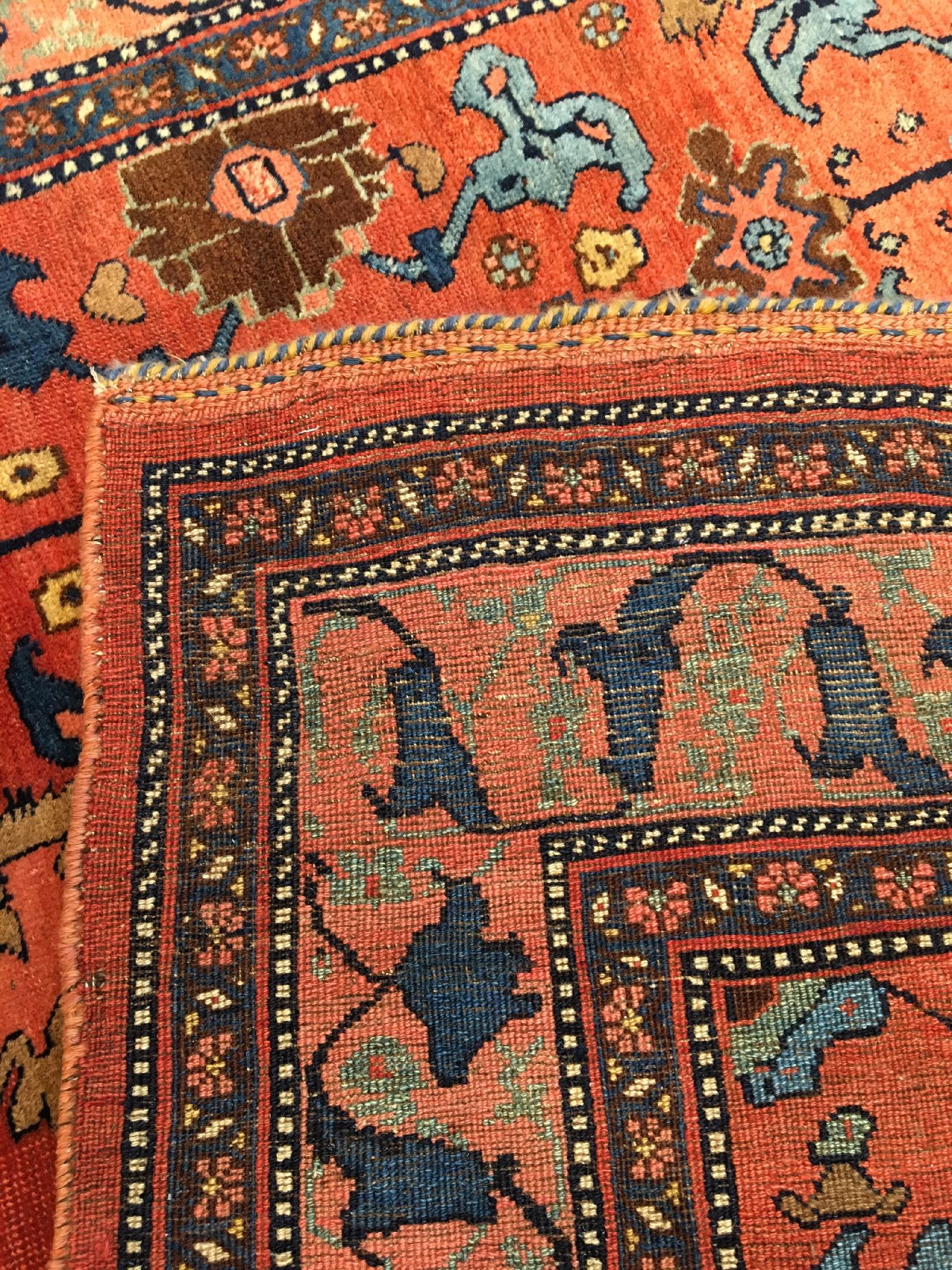 Detail i: Bidjar antik, Nordwestpersien, 19.Jhd., Wolle geknüpft auf Wolle. Eleganter Bidjar aus dem Gerus-Gebiet im sogenannten Harschang-Typus mit ...