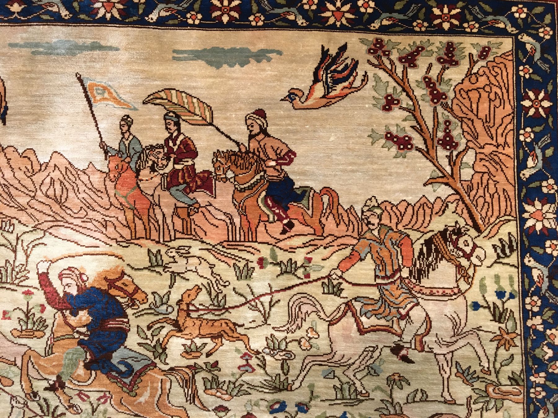 Detail c: Feiner Seiden Hereke alt (Signiert), Türkei, um 1960, reine Naturseide. Feiner Seiden Hereke aus den Meisterwerkstätten mit osmanischer ...