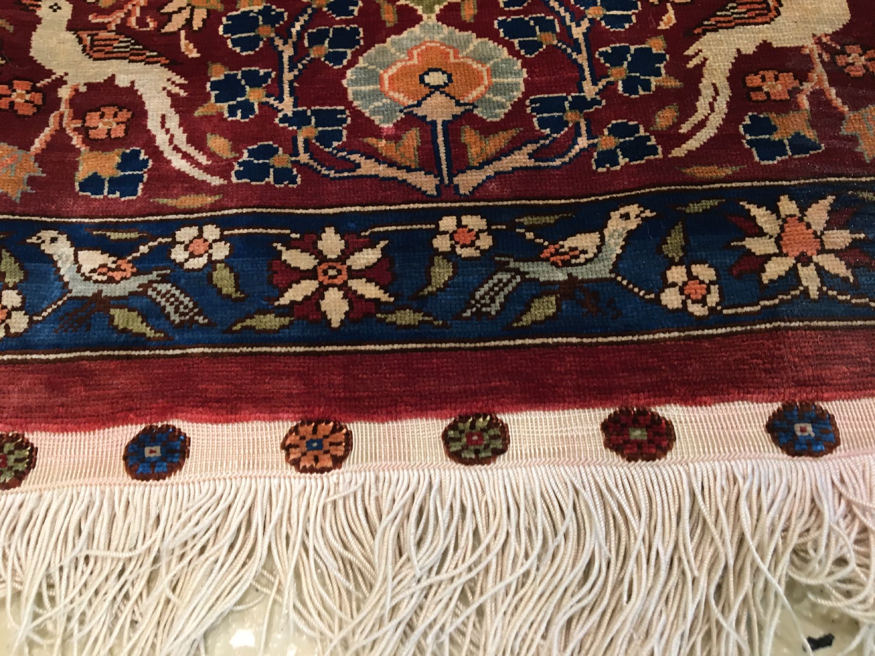 Detail f: Feiner Seiden Hereke alt (Signiert), Türkei, um 1960, reine Naturseide. Feiner Seiden Hereke aus den Meisterwerkstätten mit osmanischer ...