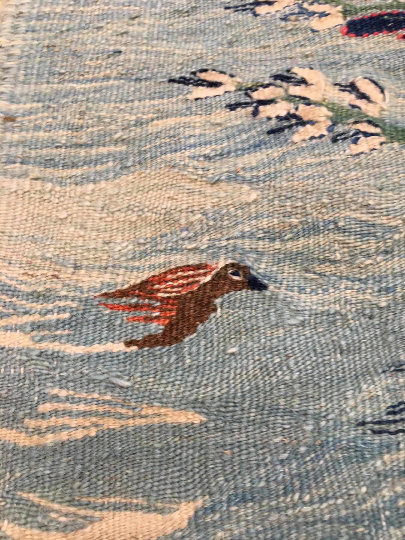 Detail f: Wissa Wassef "Künstler-Tapisserie" alt (Signatur W.W), Ägypten, um 1940/1950, Wolle gewebt auf Baumwolle. Farbenprächtige Künstler ...