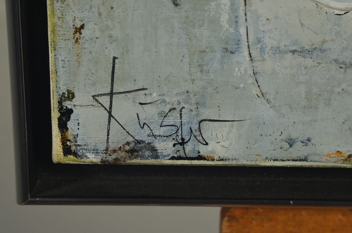 Detail a: Claudia Küster, geb. 1965, Studium an der Fachhochschule Münster, seit 1991 frei schaffende Künstlerin, hier: Stillleben mit Flaschen und Blumen, ...