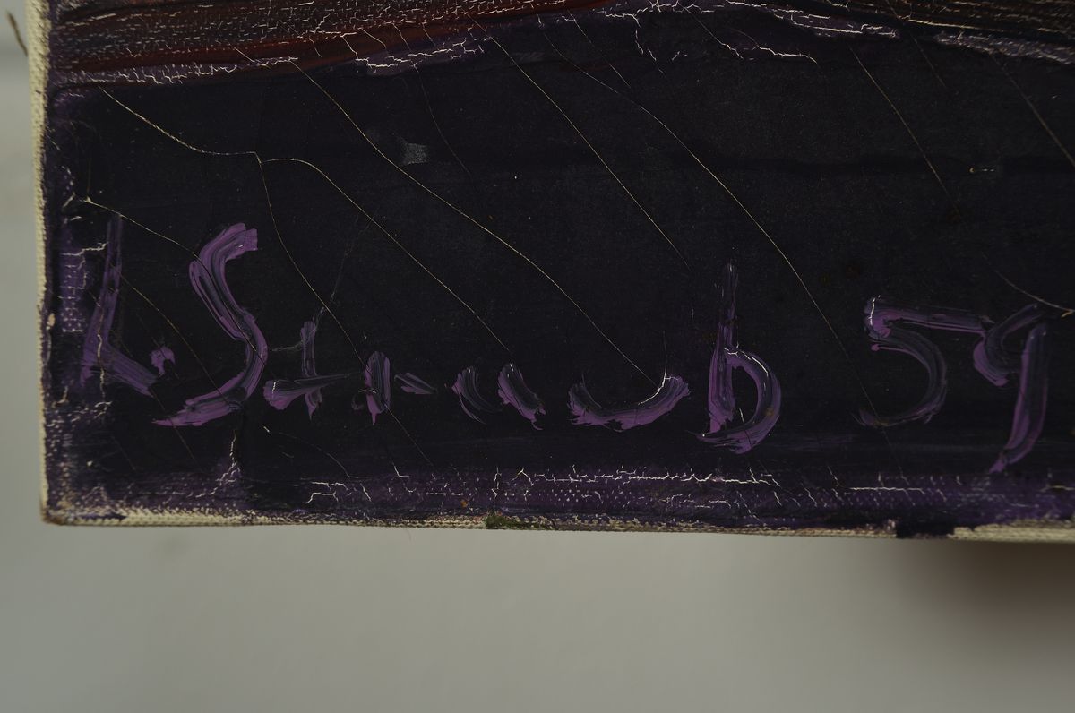 Detail a: Ludwig Straub, 1905 Mannheim-1976 Seeheim, liegender Akt, Öl/Lwd, links unten signiert und dat. 59, ca. 40x100cm