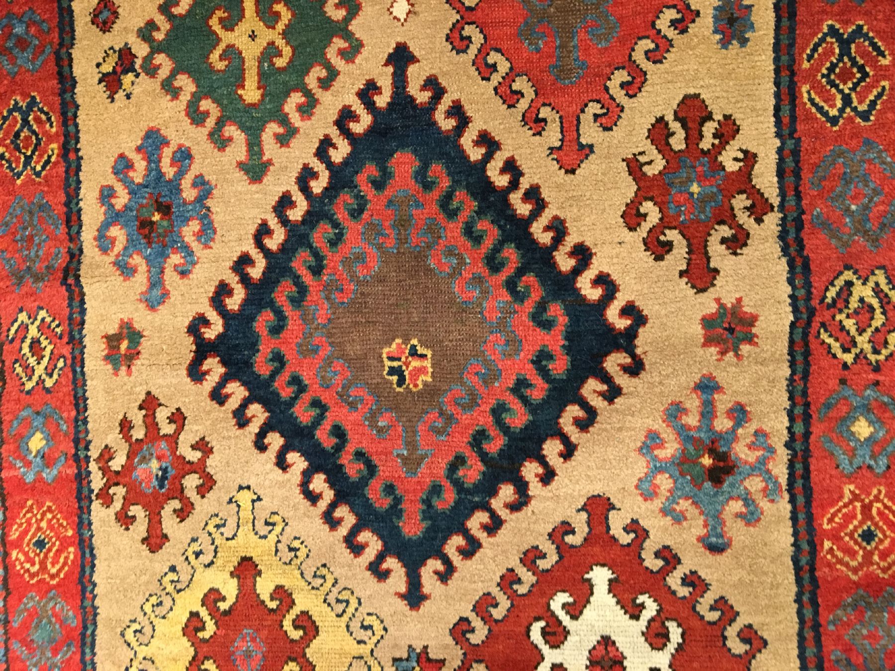 Detail f: Nordwestpersische "Galerie" antik (Kamelwolle), Nordwestpersien, 19.Jhd., Kamelwolle/Wolle geknüpft auf Wolle. Seltener und dekorativer ...