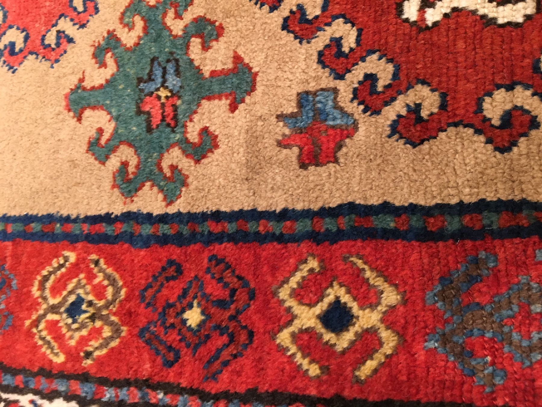 Detail g: Nordwestpersische "Galerie" antik (Kamelwolle), Nordwestpersien, 19.Jhd., Kamelwolle/Wolle geknüpft auf Wolle. Seltener und dekorativer ...
