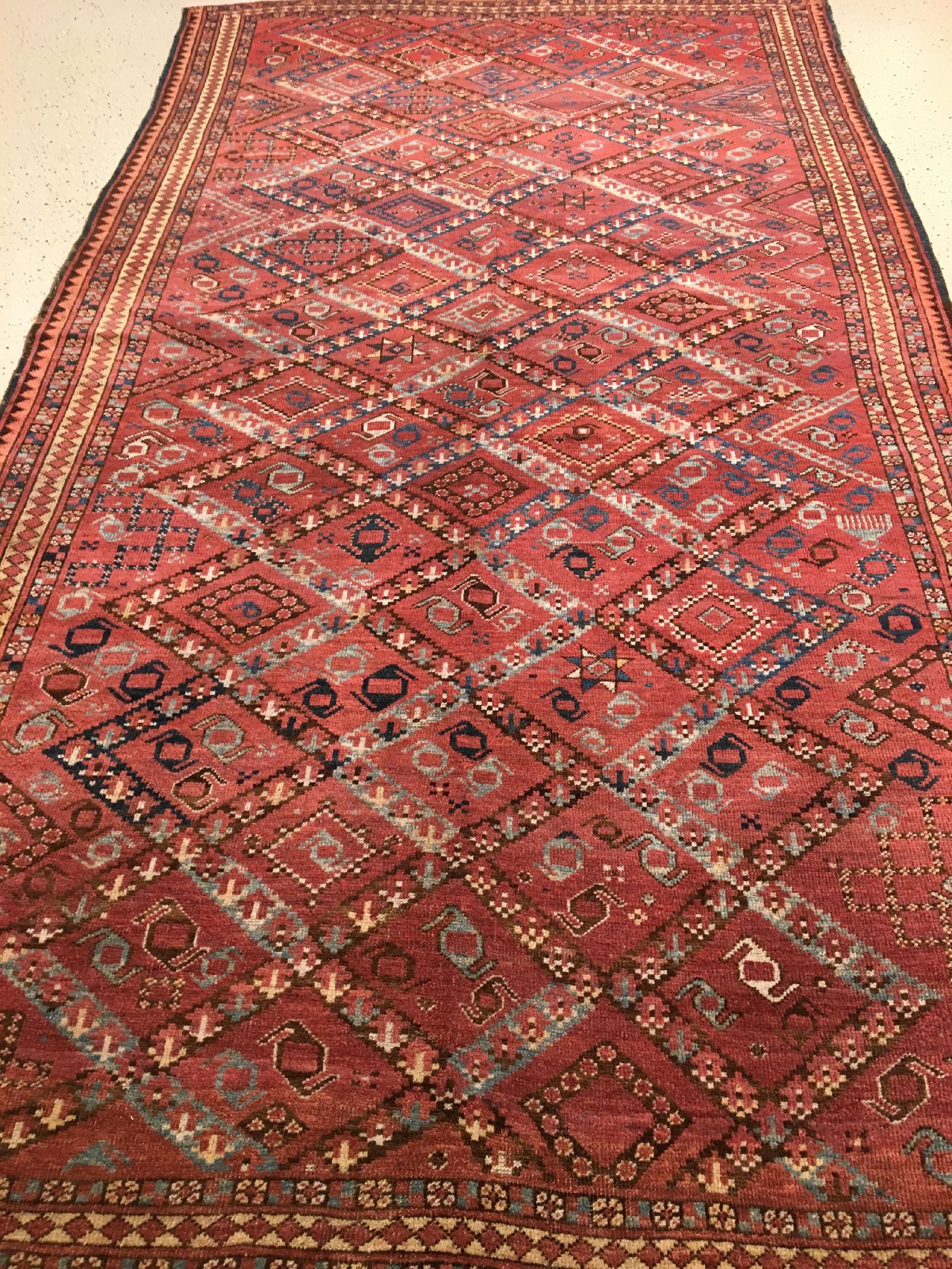 Detail a: Beschir "Hauptteppich" antik, Turkmenistan Amu-Darja Gebiet, 19.Jhd., Wolle geknüpft auf Wolle/Ziegenhaar. Seltener Beschir Hauptteppich ...