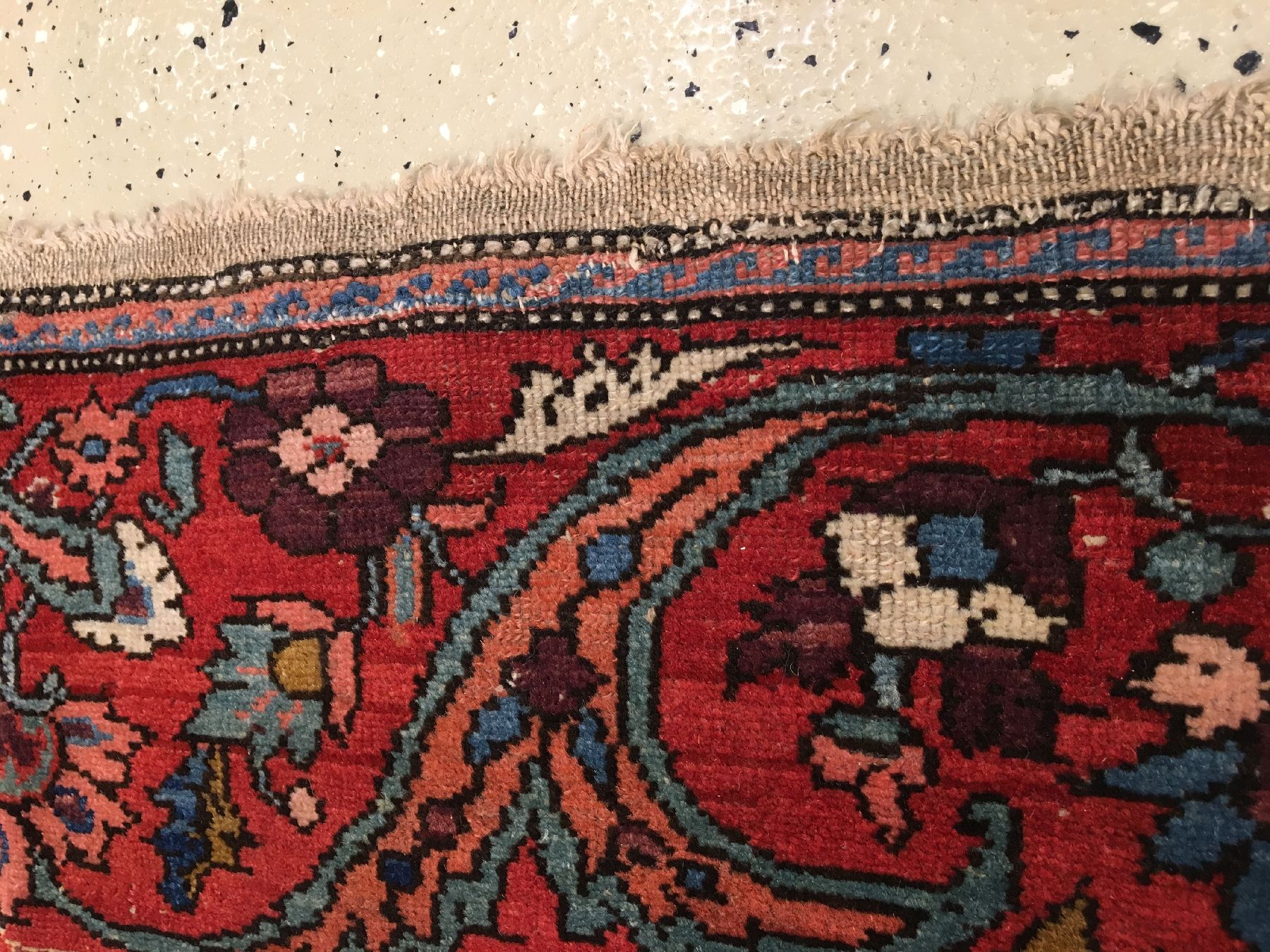 Detail f: Feiner Bachtiari "Bildteppich" antik, Westliches Zentralpersien, um 1900/1910, Wolle geknüpft auf Baumwolle. Seltener Bildteppich der ...