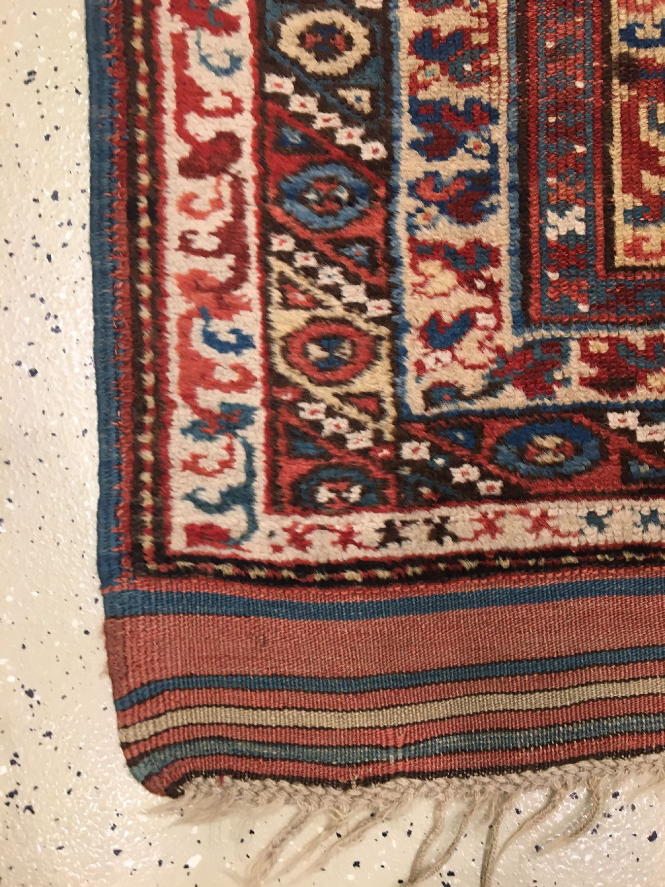 Detail g: Seltener Megri "Gebetsteppich" antik, Südwestanatolien, 19.Jhd., Wolle geknüpft auf Wolle. Rarer Megri im Gebets-Typus mit ...