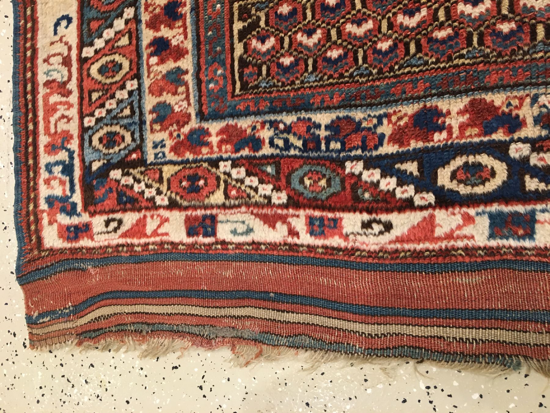 Detail h: Seltener Megri "Gebetsteppich" antik, Südwestanatolien, 19.Jhd., Wolle geknüpft auf Wolle. Rarer Megri im Gebets-Typus mit ...
