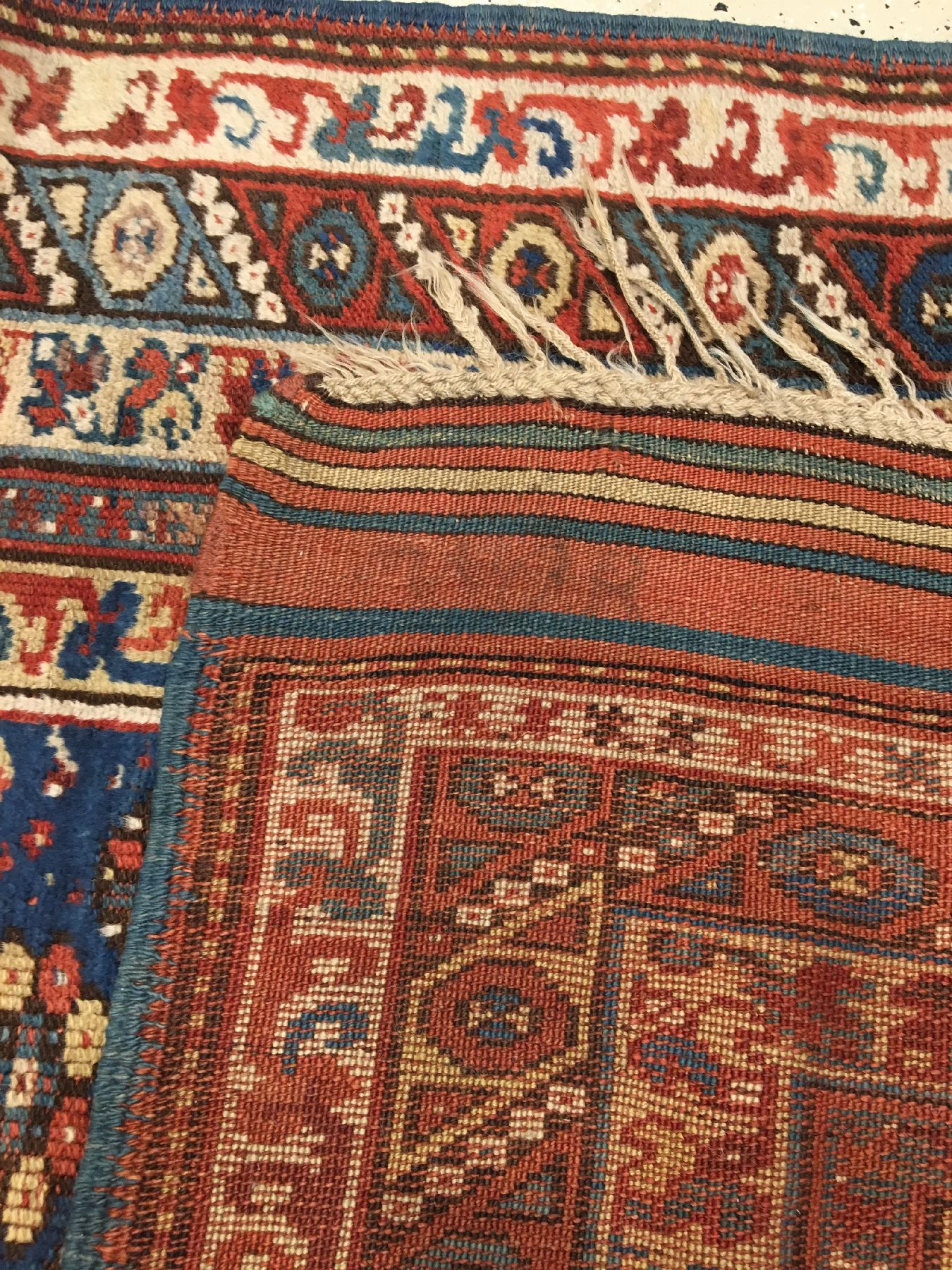 Detail i: Seltener Megri "Gebetsteppich" antik, Südwestanatolien, 19.Jhd., Wolle geknüpft auf Wolle. Rarer Megri im Gebets-Typus mit ...