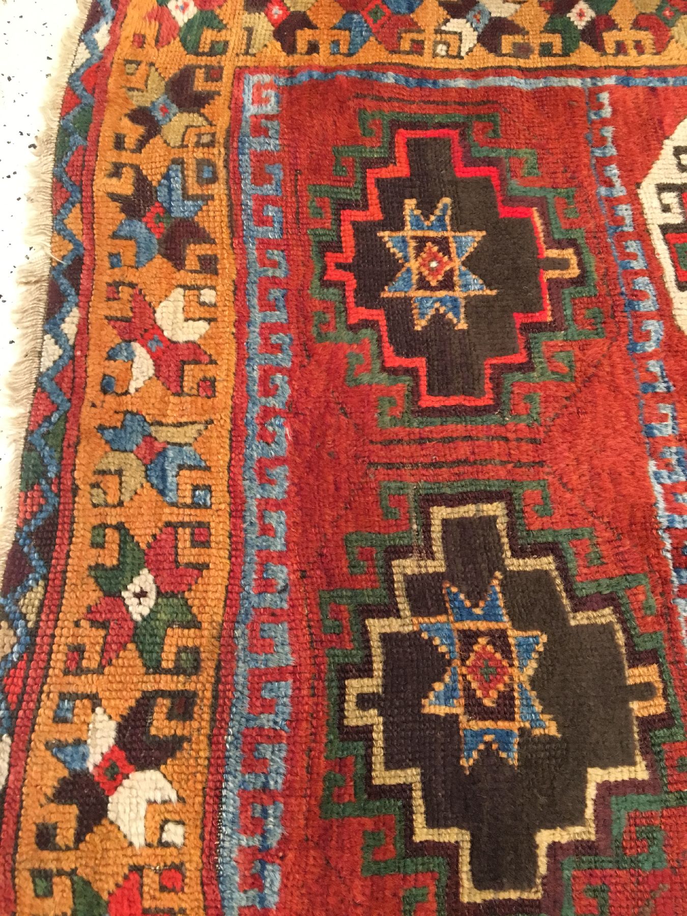 Detail c: Kurdischer Yörük antik (Memling-Gül), Ostanatolien Sivas-Gebiet, Ende 19.Jhd., Wolle geknüpft auf Wolle. Knüpfteppich der Yörüken im ...