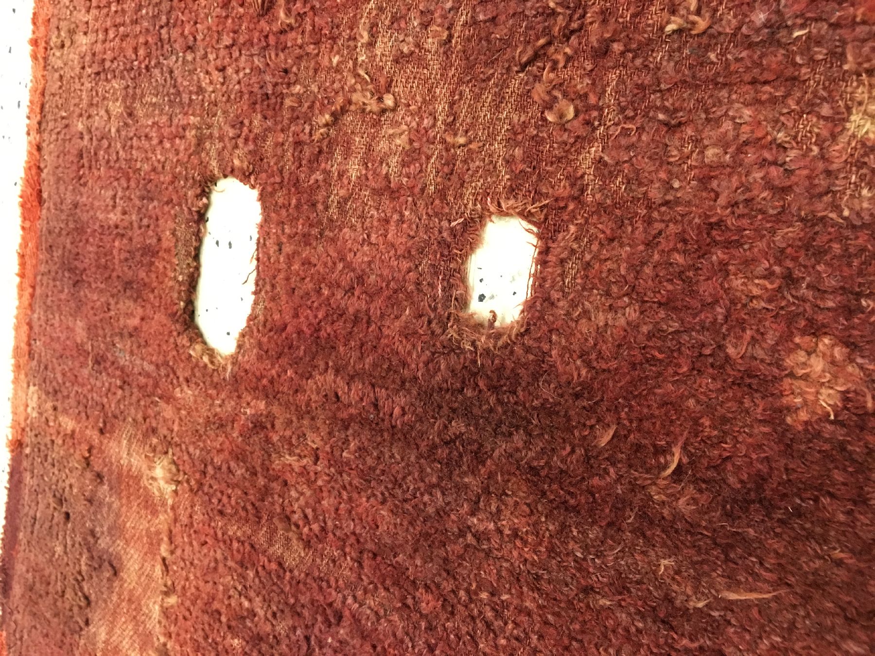 Detail d: Früher tibetischer "Makden" antik (Doppelseitig), Tibet, um 1700, Wolle in Sumakh-Technik gewebt auf Wolle. Dieser frühe doppelseitige ...