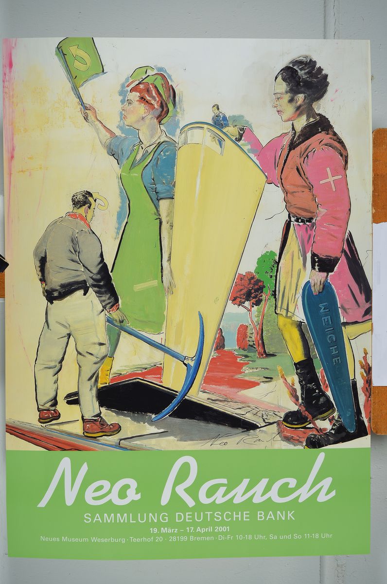 Detail k: Neo Rauch, geb. 1960 in Leipzig, Farboffset,Weserburg Museum, Bremen 2001, sign., ca. 84x59,5 cm