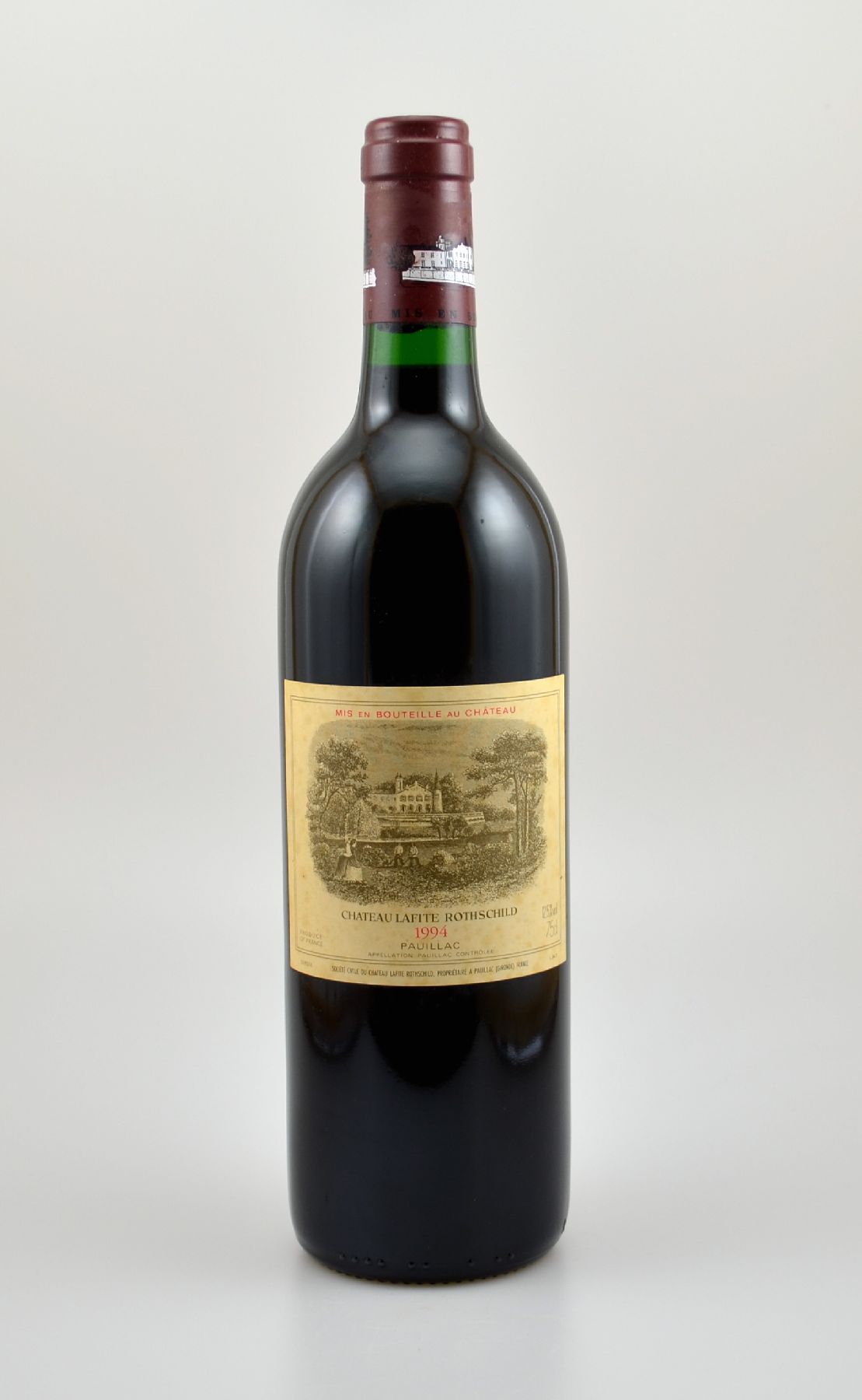 1 Flasche 1994 Chateau Lafite Rothschild, Pauillac, ca. 75 cl., 12,5 % Vol., Füllstand: ca. into neck, guter Erhaltungszustand, unverkostet, ...