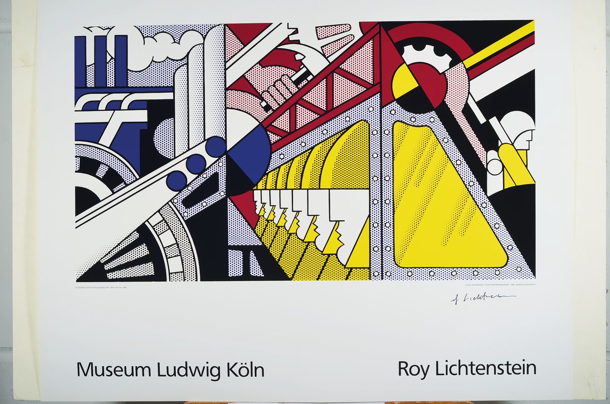 Detail k: Roy Lichtenstein, 1923-1997, "study for Preparedness ", Museum Ludwig, Köln 1989, Farbsiebdruck. sign., ca. 70x90 cm