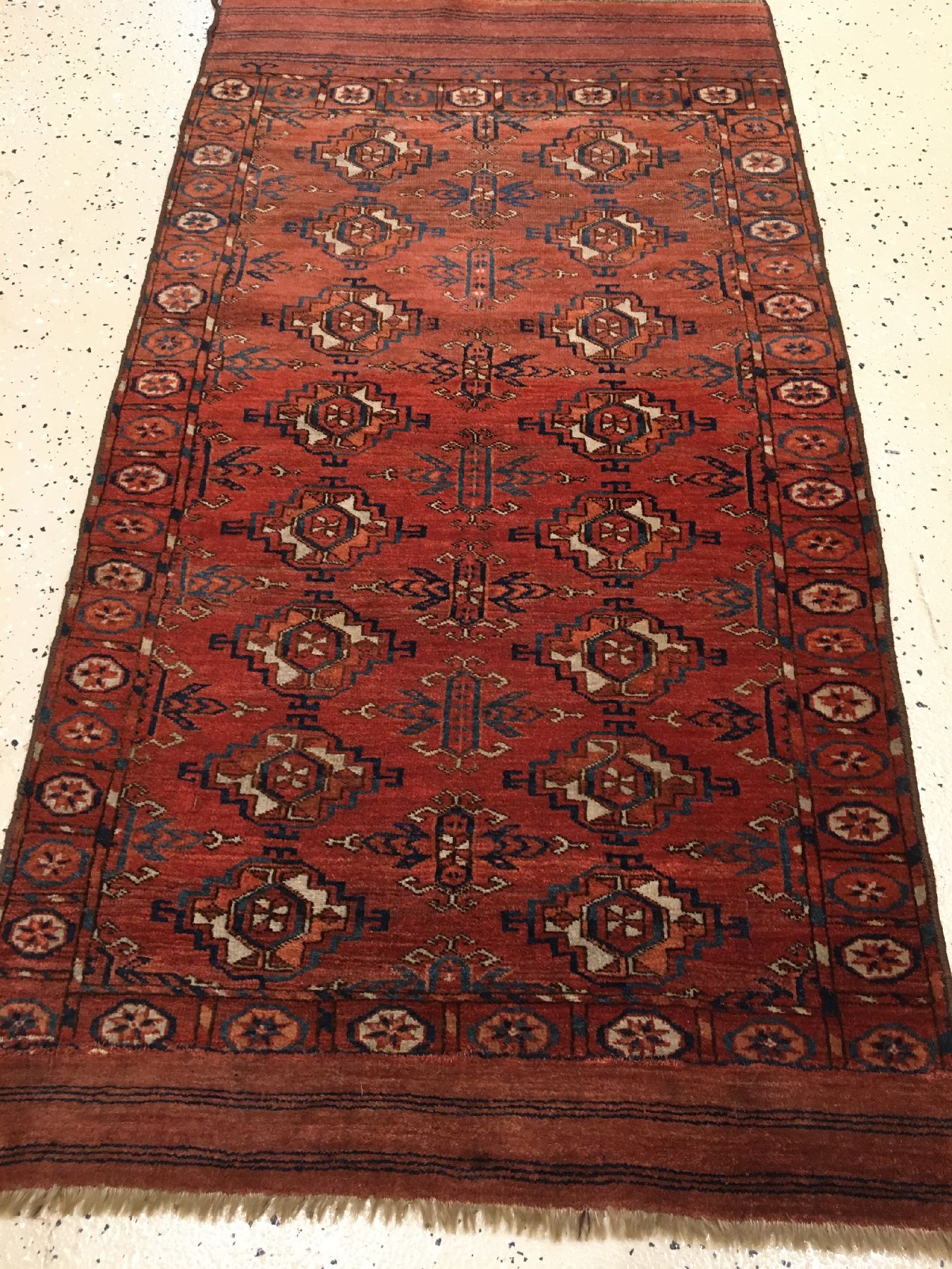 Detail c: Seltener feiner Tekke "Zeremonialteppich" antik, Turkmenistan, Mitte 19.Jhd., Wolle geknüpft auf Wolle. Rarer kleinformatiger ...