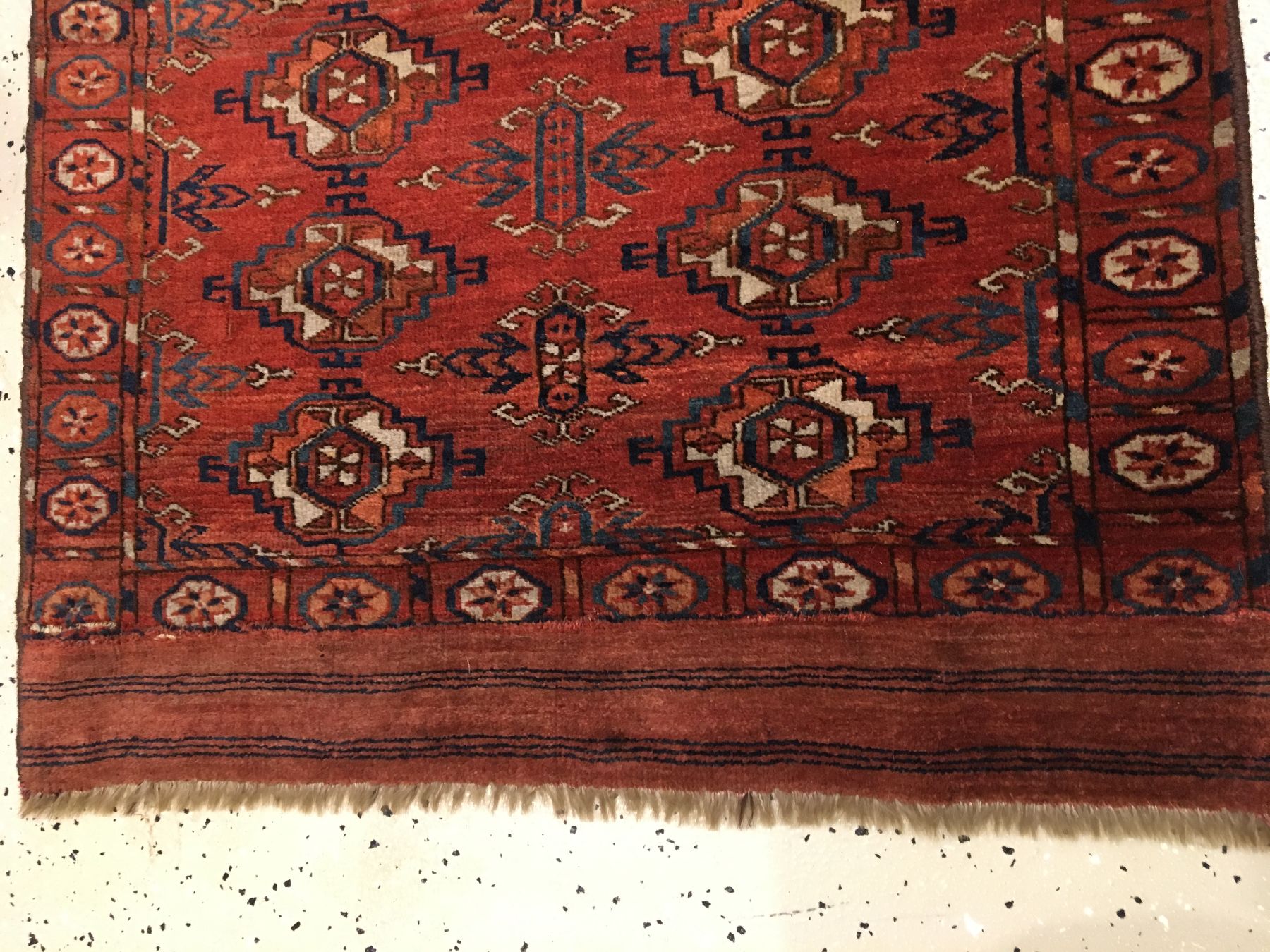 Detail f: Seltener feiner Tekke "Zeremonialteppich" antik, Turkmenistan, Mitte 19.Jhd., Wolle geknüpft auf Wolle. Rarer kleinformatiger ...