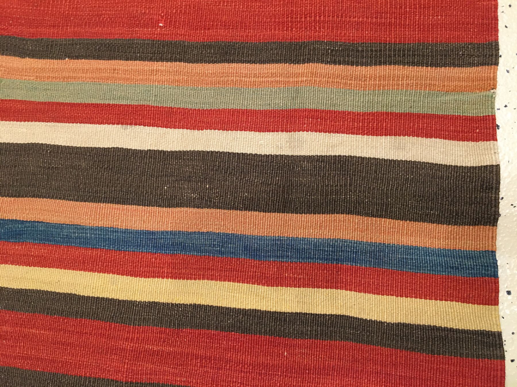Detail d: Konya-Cubuk "Kelim" antik, Zentralanatolien, Ende 19.Jhd., Wolle gewebt auf Wolle. Farbenfroher Kelim mit guten Naturfarben. Seltenes ...