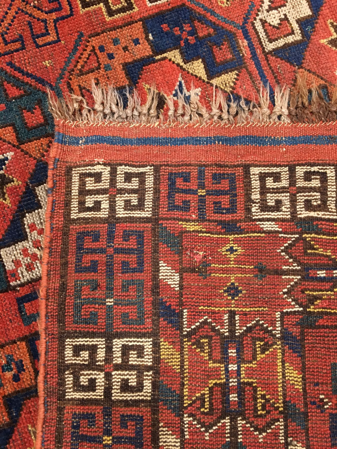Detail g: Ersari "Hauptteppich" antik, Turkmenistan Amu-Darja Region, 19.Jhd., Wolle geknüpft auf Wolle/Ziegenhaar. Seltener Hauptteppich aus der ...