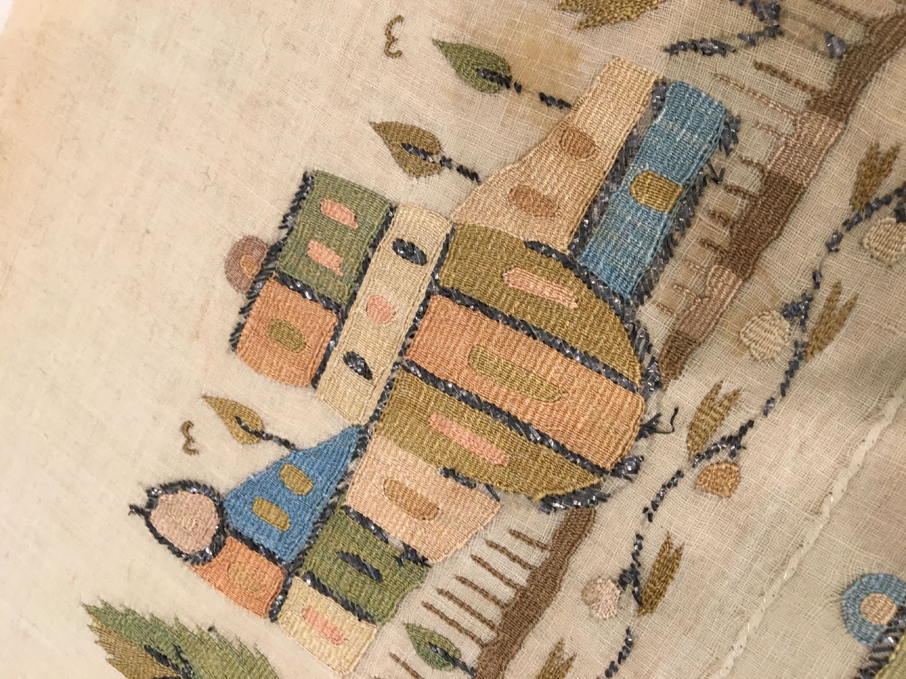 Detail f: (5 Lots) Osmanische "Tücher/Tischdecken" antik (Seiden-Metallstickerei), Osmanisches-Reich, frühes bis Mitte 19.Jhd., ...