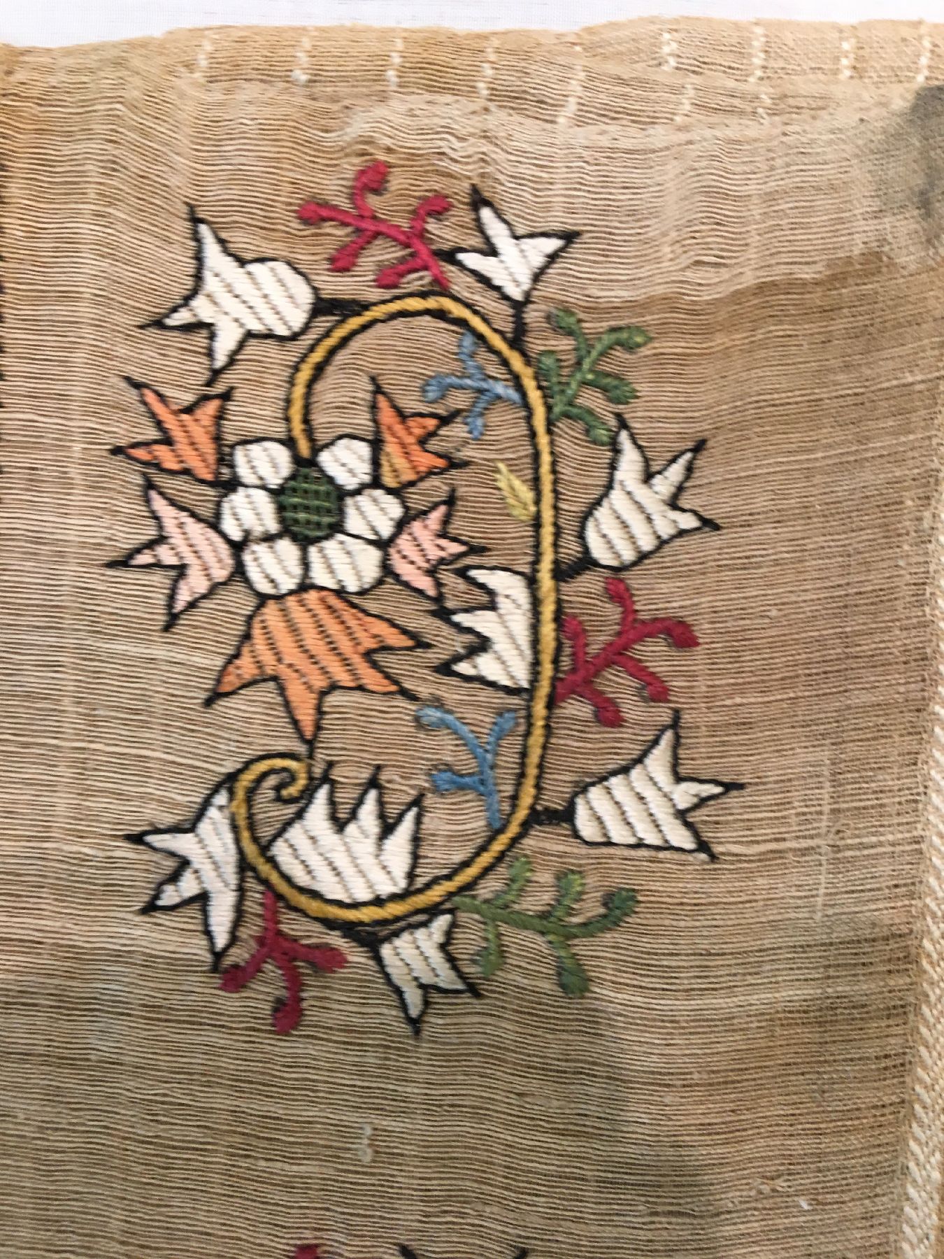 Detail i: (5 Lots) Osmanische "Tücher/Tischdecken" antik (Seiden-Metallstickerei), Osmanisches-Reich, frühes bis Mitte 19.Jhd., ...