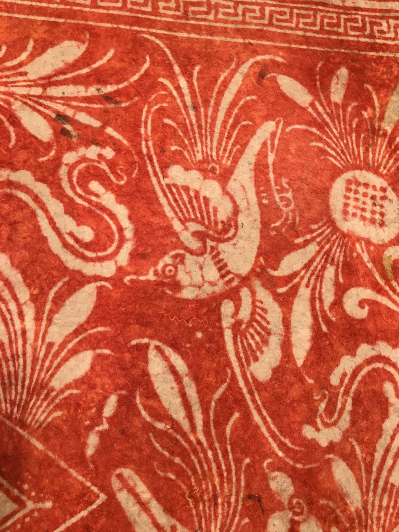 Detail c: Musealer Filz "Wandbehang" antik "wohl Kansu" (Publiziert bei Hali) "Späte Ming-Periode", Westchina, 16.Jhd.,. Dieses ...