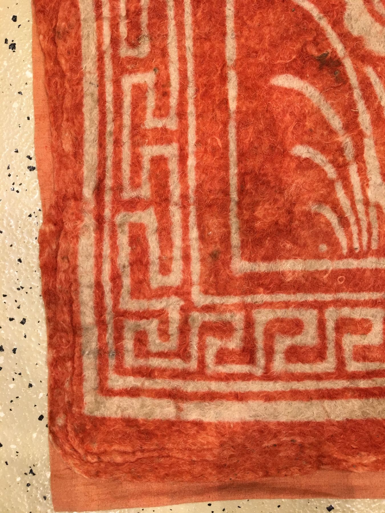 Detail g: Musealer Filz "Wandbehang" antik "wohl Kansu" (Publiziert bei Hali) "Späte Ming-Periode", Westchina, 16.Jhd.,. Dieses ...