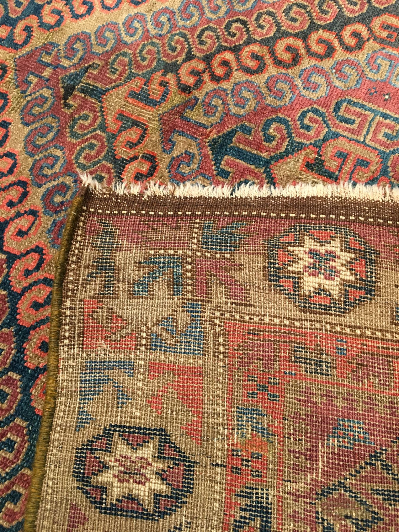Detail h: Feiner Belutsch "Muschwani-Stamm" antik, Nordostpersien, Ende 19.Jhd., Wolle geknüpft auf Wolle. Feiner Belutsch mit hellen Farben und ...