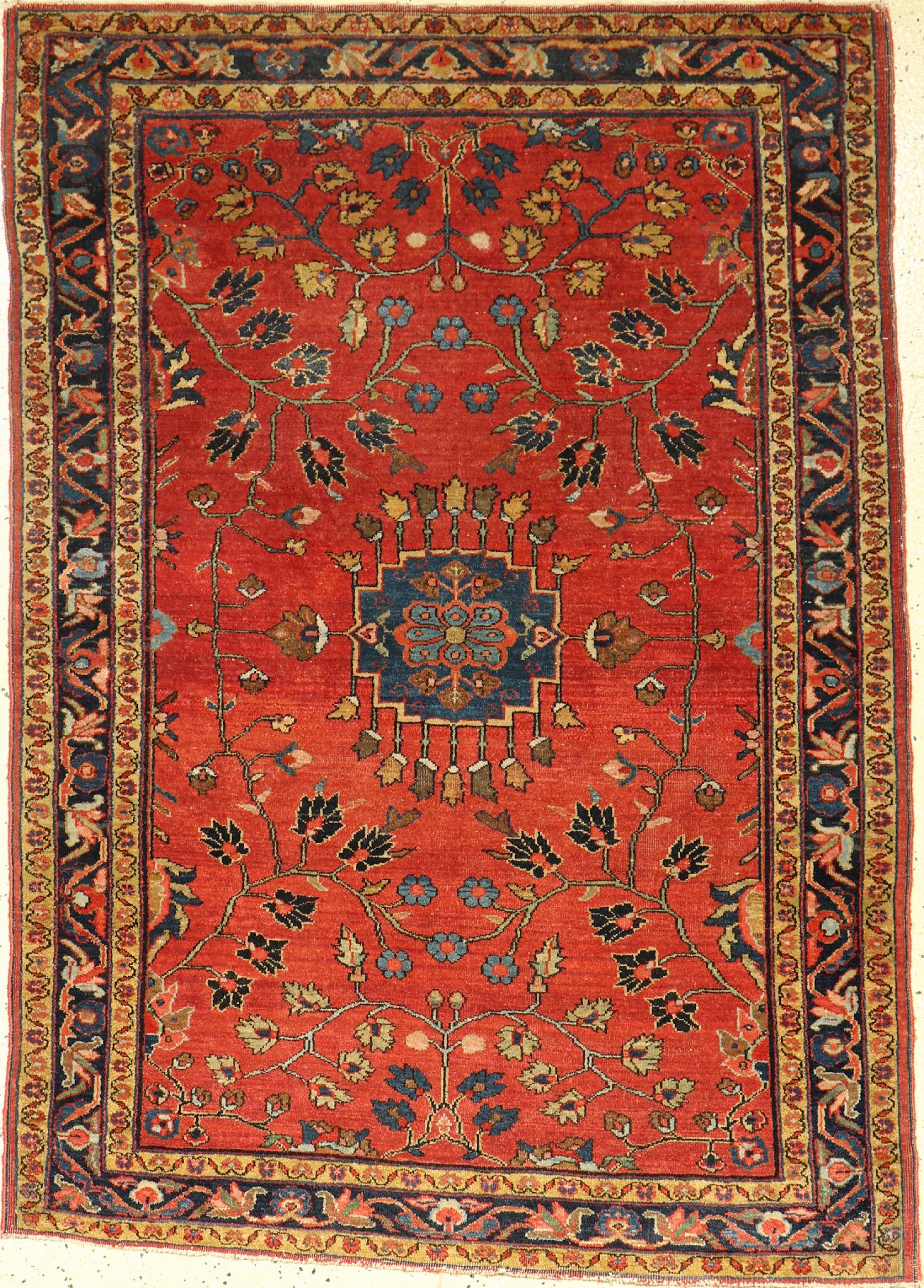 Sarogh US Re Import, Persien, um 1920, Wolle auf Baumwolle, ca. 144 x 104 cm, EHZ: 3-4