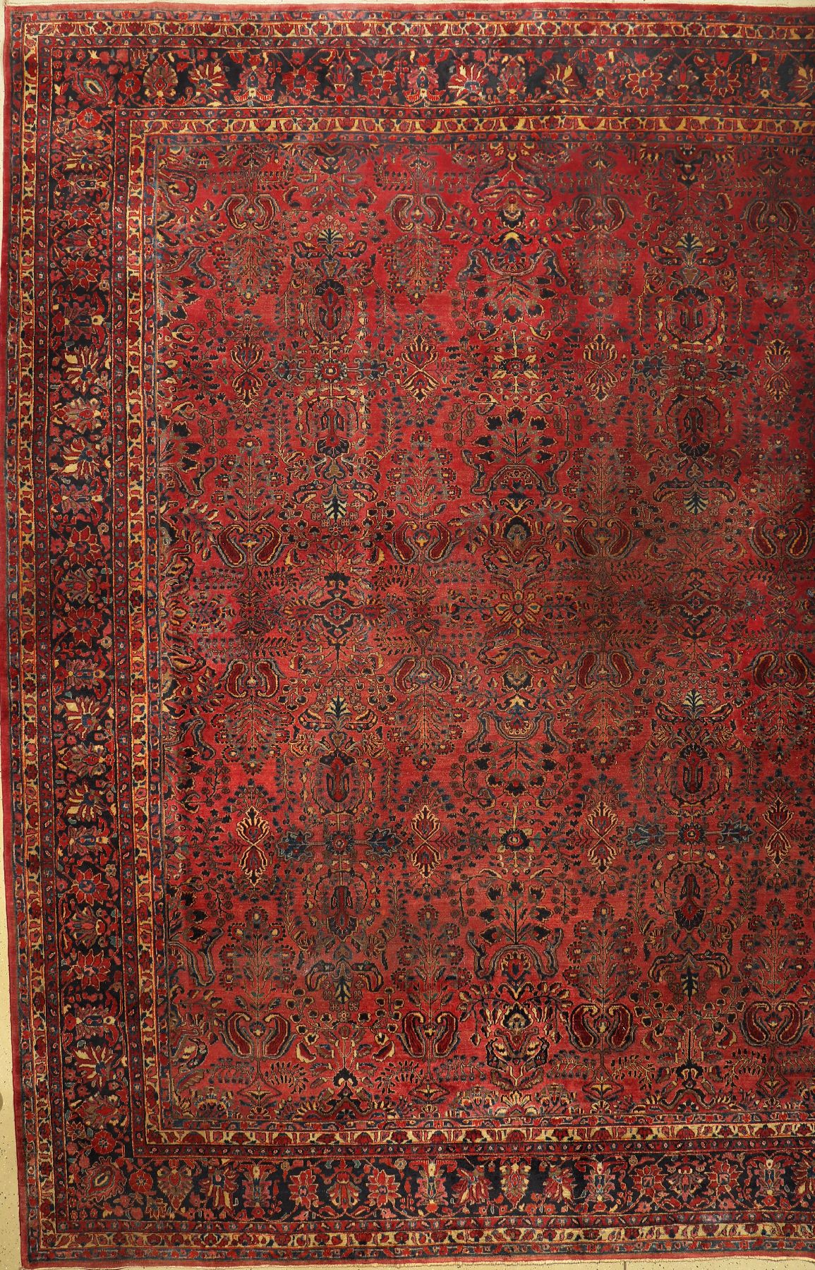 Sarogh Palastteppich antik (US Re-Import), Persien, Ende 19.Jhd., Korkwolle, ca. 458 x 370 cm, EHZ: 4.