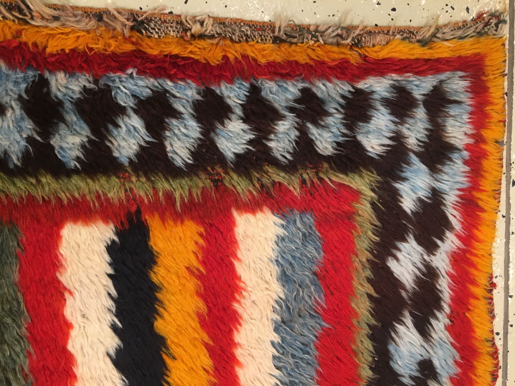 Detail c: Seltener "Doppelseitiger" Gaschgai Gabbeh antik (Dorujeh), Südwestpersien, 19.Jhd., Wolle geknüpft auf Wolle. Dieser für den ...