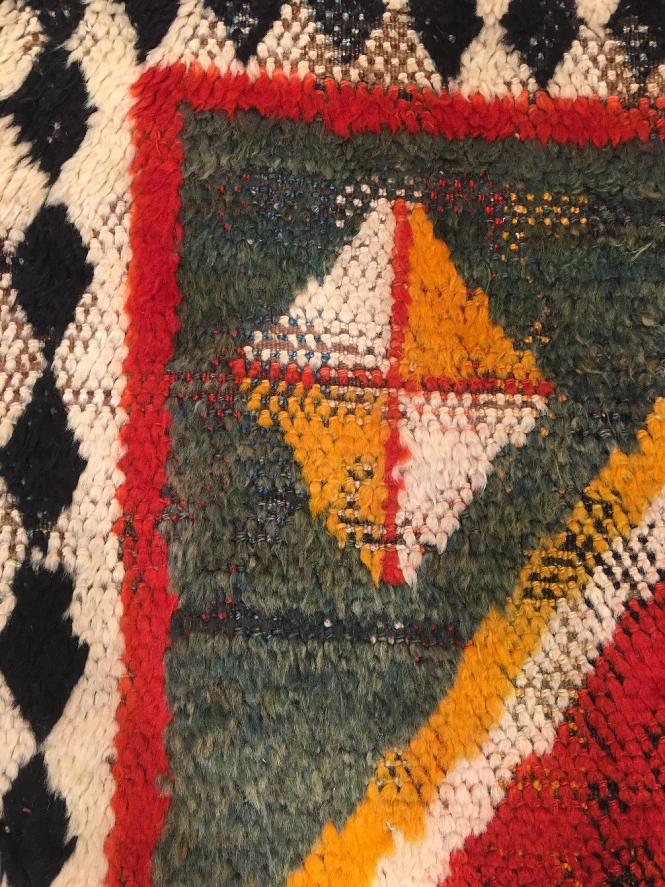 Detail h: Seltener "Doppelseitiger" Gaschgai Gabbeh antik (Dorujeh), Südwestpersien, 19.Jhd., Wolle geknüpft auf Wolle. Dieser für den ...