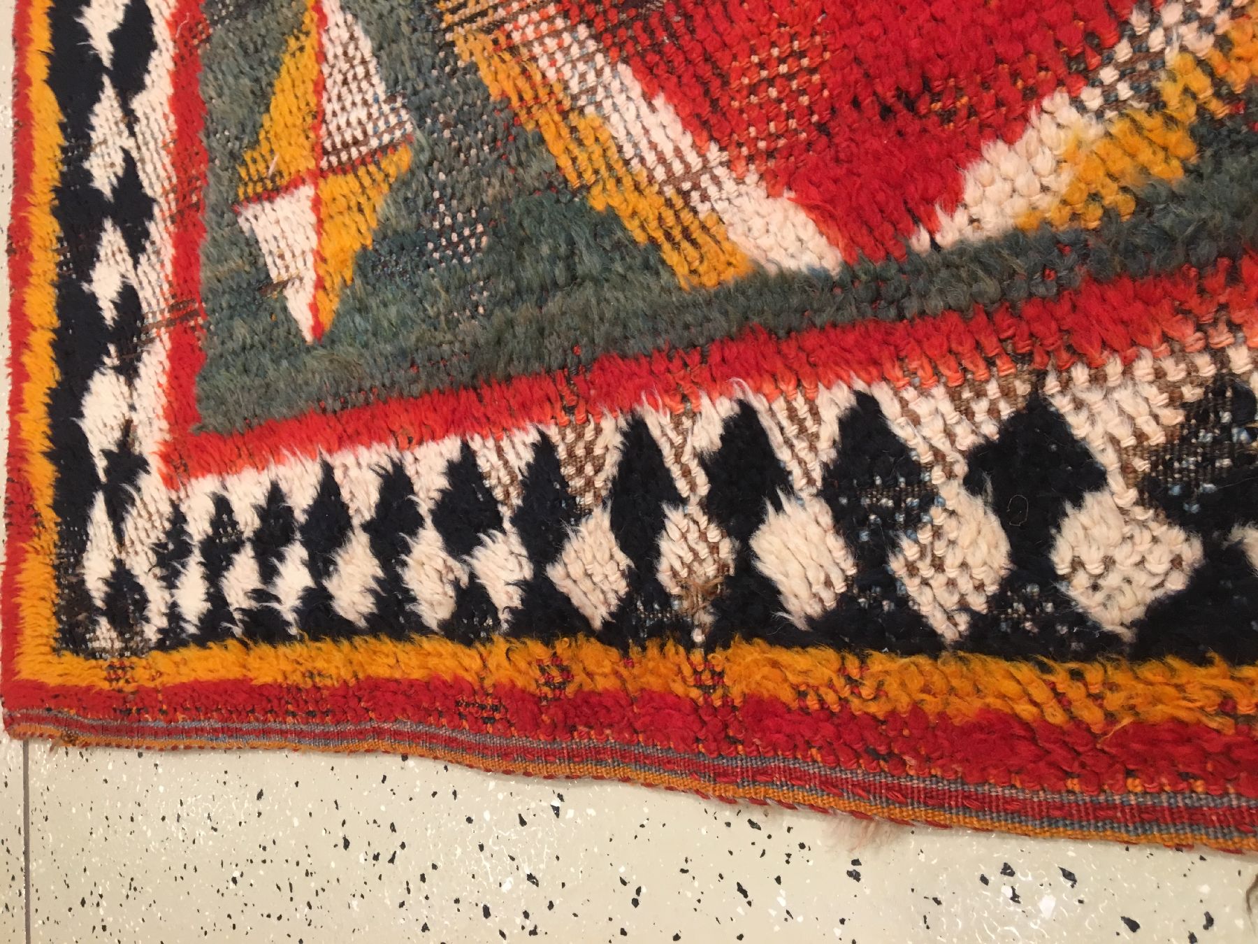 Detail i: Seltener "Doppelseitiger" Gaschgai Gabbeh antik (Dorujeh), Südwestpersien, 19.Jhd., Wolle geknüpft auf Wolle. Dieser für den ...