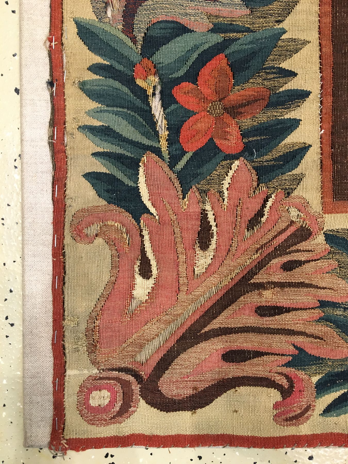 Detail f: Sehr feine Brüsseler "Tapisserie" antik (Fragment), Flandern, 16.Jhd., Wolle mit Seide. Bemerkenswerte feine Arbeit aus den Brüsseler ...