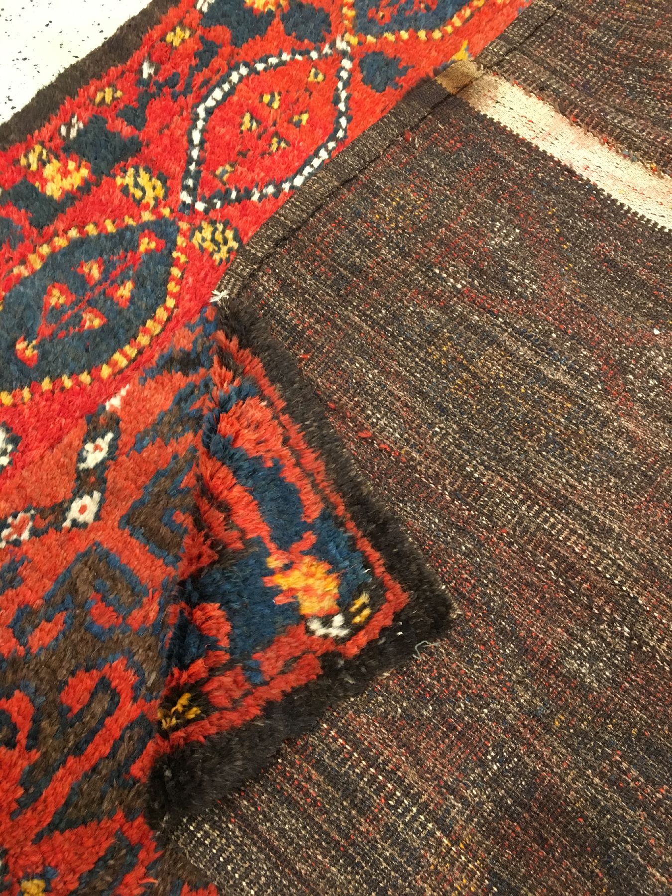 Detail h: Kirgisischer "Hauptteppich" antik, Kirgisistan Amu-Darja Region, Ende 19.Jhd., Wolle geknüpft auf Ziegenhaar. Seltener Hauptteppich aus ...