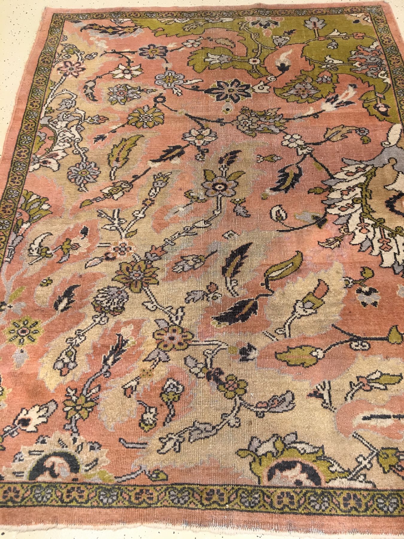 Detail a: Seltener Mahal "Wagireh" antik, Westpersien, 19.Jhd., Wolle geknüpft auf Baumwolle. Großformatiger Wagireh (Teppich Mustervorlage) aus ...