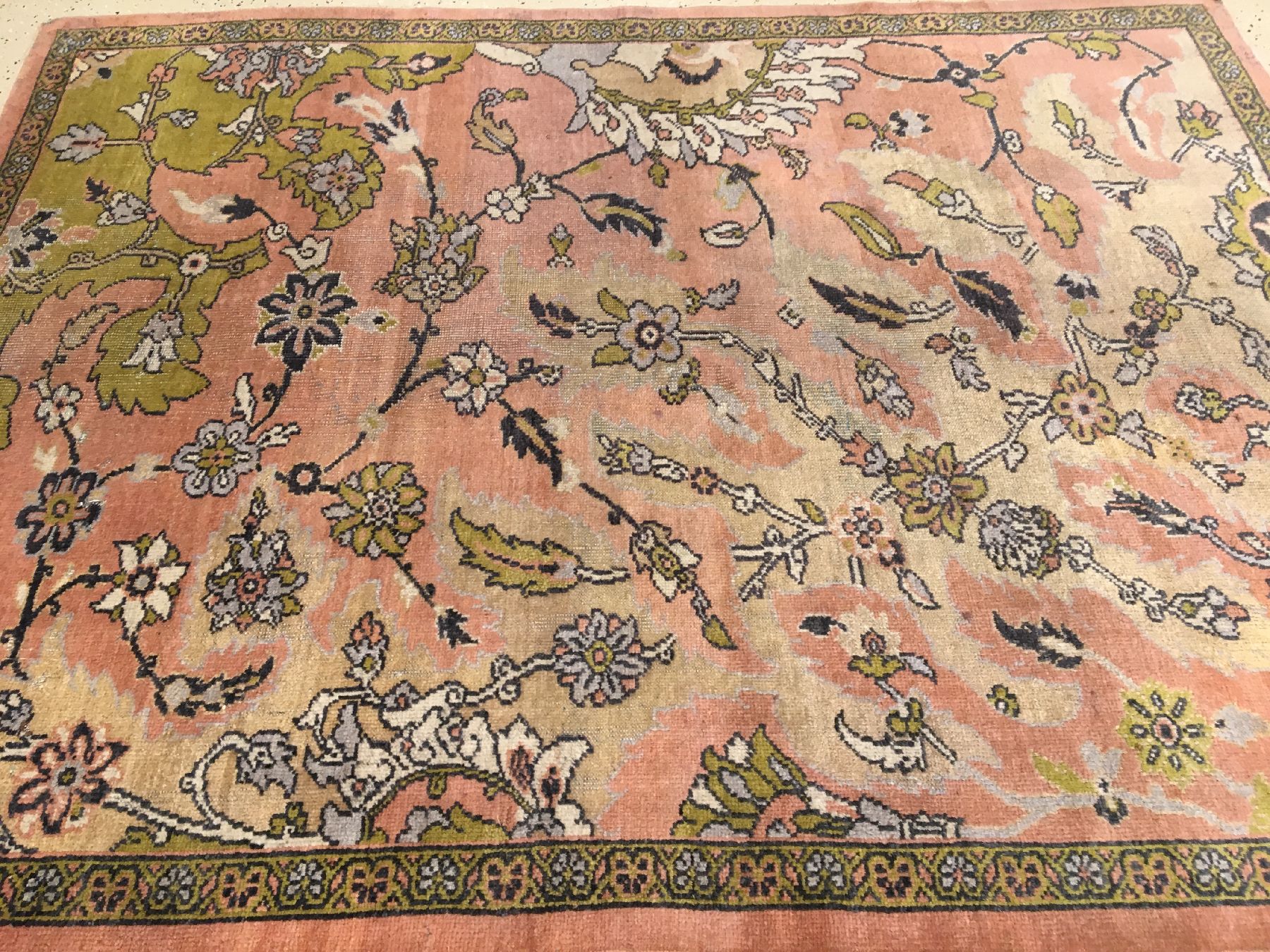 Detail b: Seltener Mahal "Wagireh" antik, Westpersien, 19.Jhd., Wolle geknüpft auf Baumwolle. Großformatiger Wagireh (Teppich Mustervorlage) aus ...