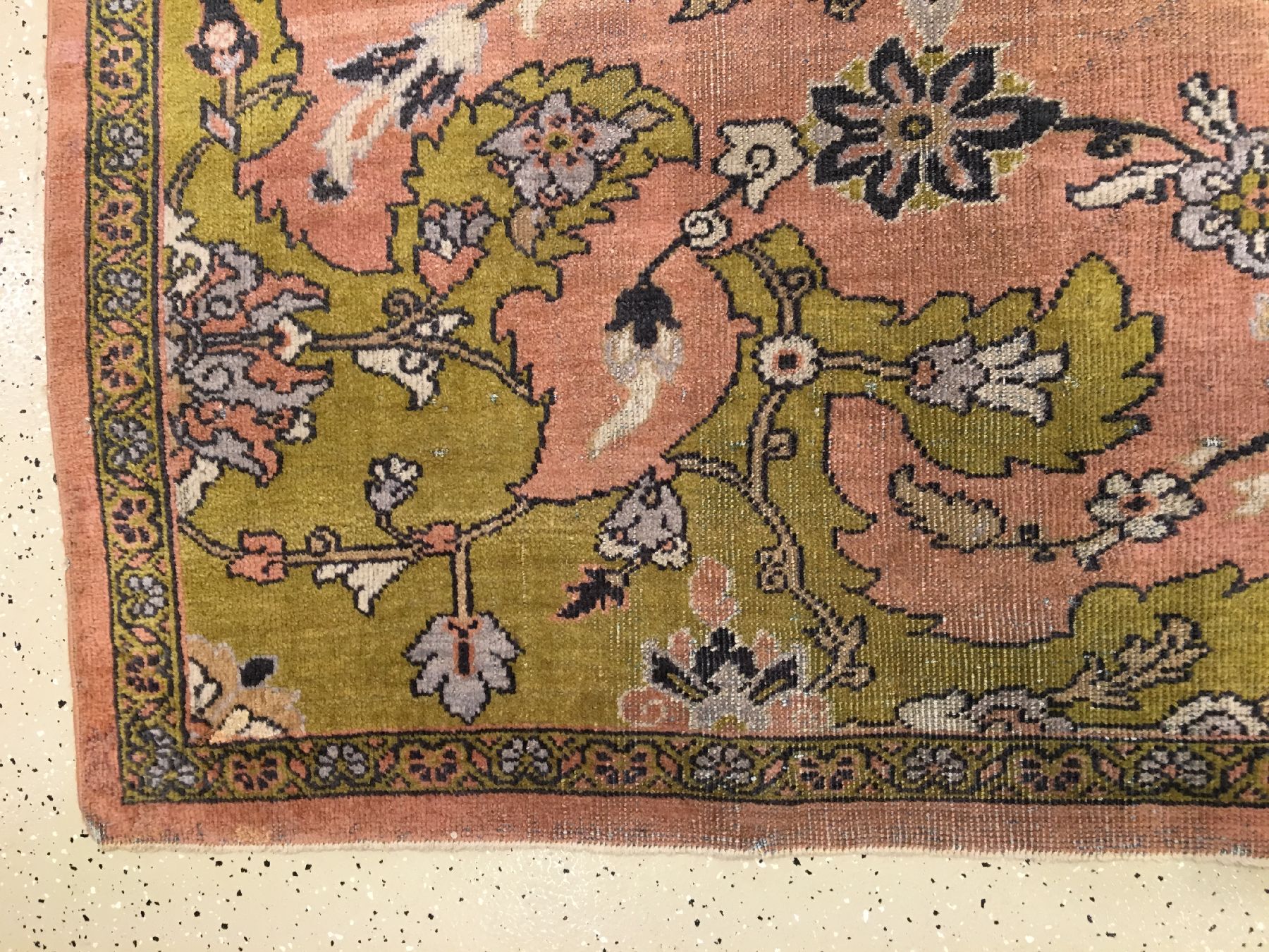 Detail c: Seltener Mahal "Wagireh" antik, Westpersien, 19.Jhd., Wolle geknüpft auf Baumwolle. Großformatiger Wagireh (Teppich Mustervorlage) aus ...