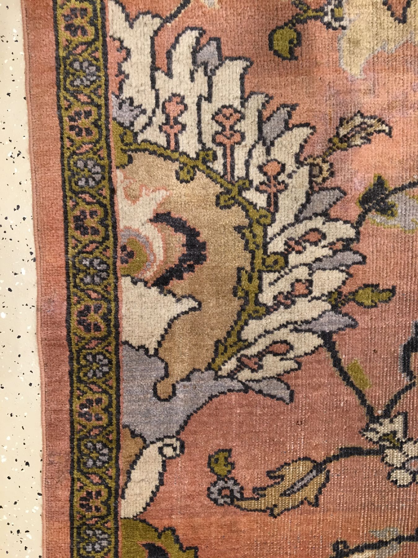 Detail d: Seltener Mahal "Wagireh" antik, Westpersien, 19.Jhd., Wolle geknüpft auf Baumwolle. Großformatiger Wagireh (Teppich Mustervorlage) aus ...