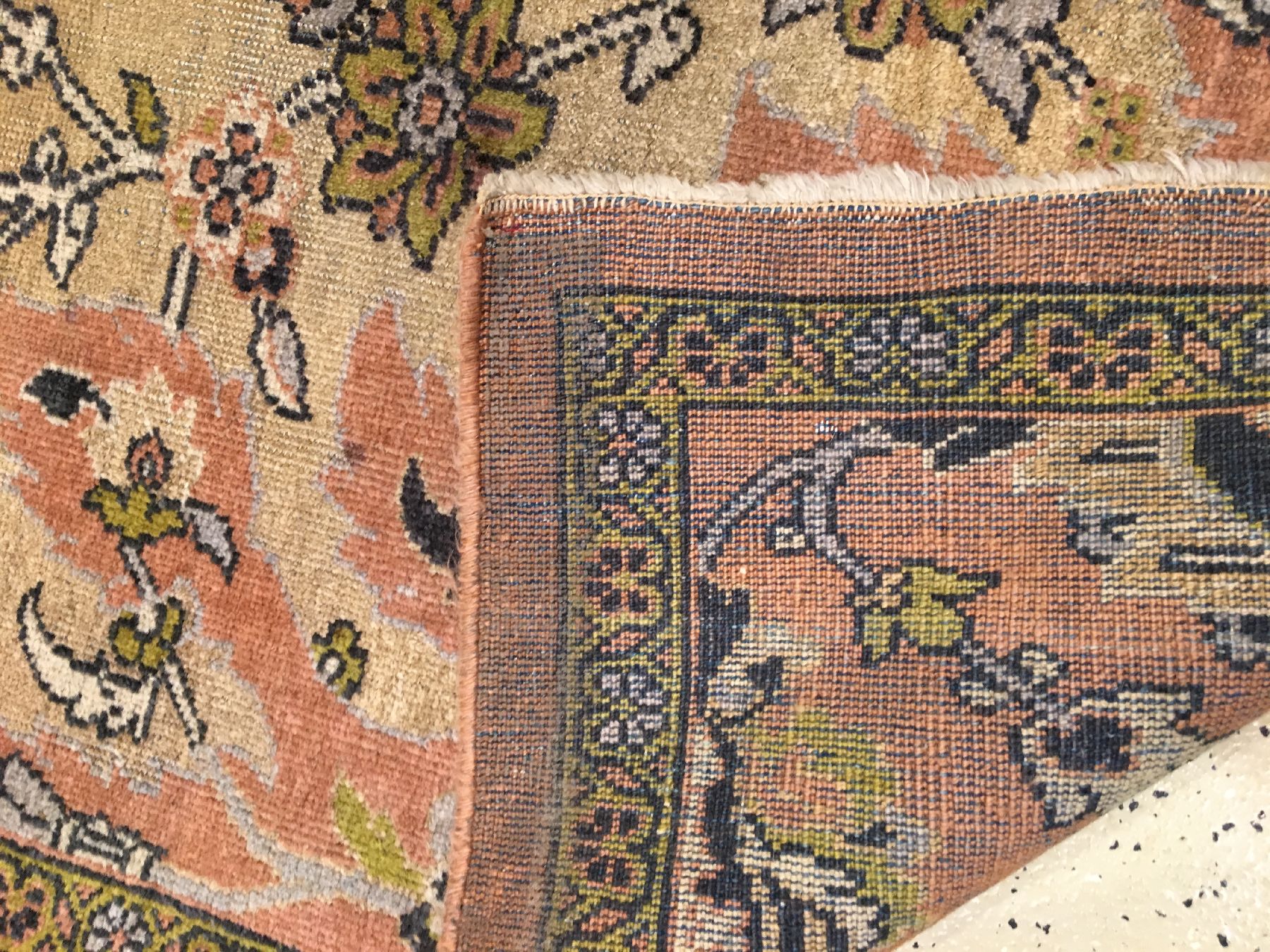 Detail g: Seltener Mahal "Wagireh" antik, Westpersien, 19.Jhd., Wolle geknüpft auf Baumwolle. Großformatiger Wagireh (Teppich Mustervorlage) aus ...