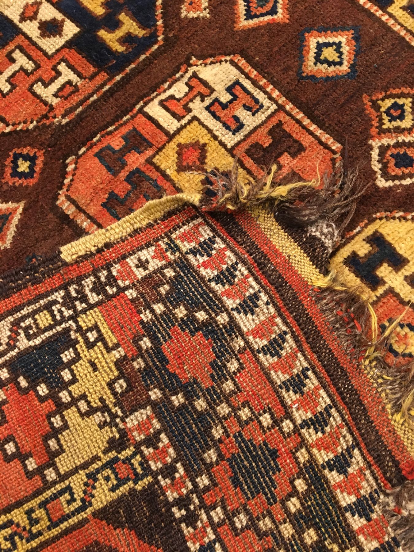 Detail h: Kirgisischer "Hauptteppich" antik, Kirgisistan Amu-Darja Region, Ende 19.Jhd., Wolle geknüpft auf Ziegenhaar. Großer Hauptteppich der ...