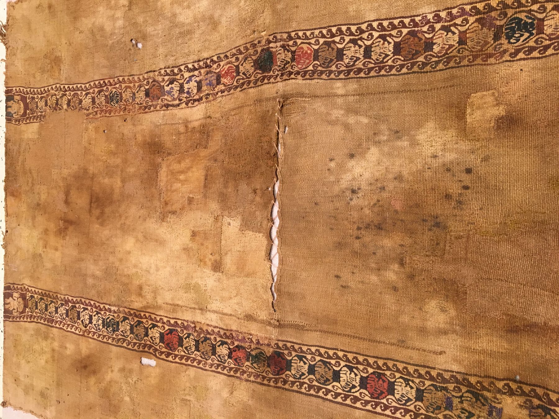 Detail d: (3 Lots) 13x seltene Koptische "Textilfragmente" antik, Ägypten, 4.-7.Jhd., Wolle mit teilweise Baumwolle gewebt auf Wolle. Frühe ...
