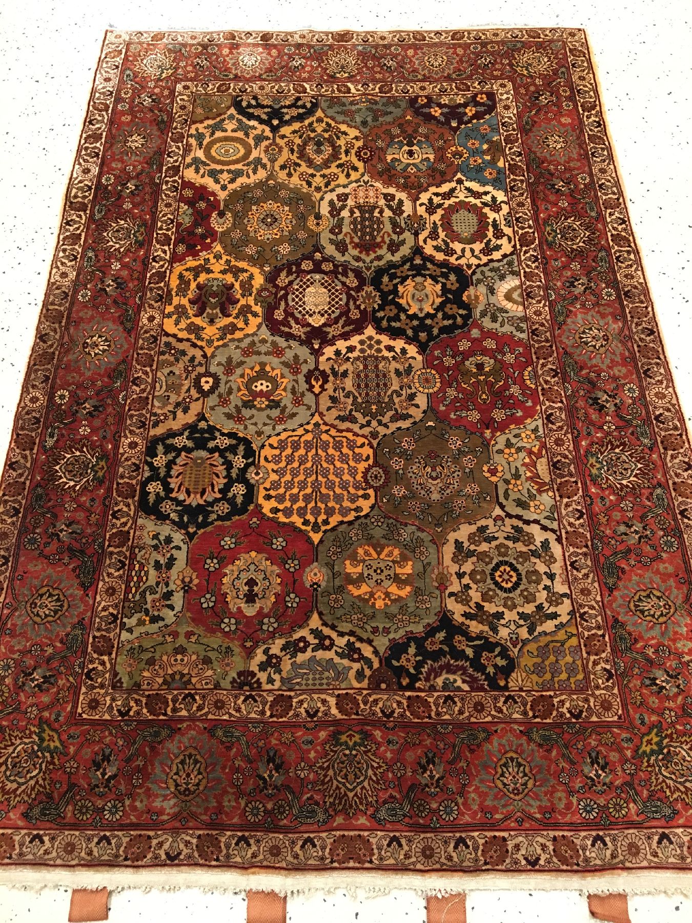 Detail a: Feiner Seiden Kum Kapi antik, Türkei Istanbul, um 1900/1910, reine Naturseide. Seltener Seidenteppich aus den armenischen Meisterwerkstätten in ...