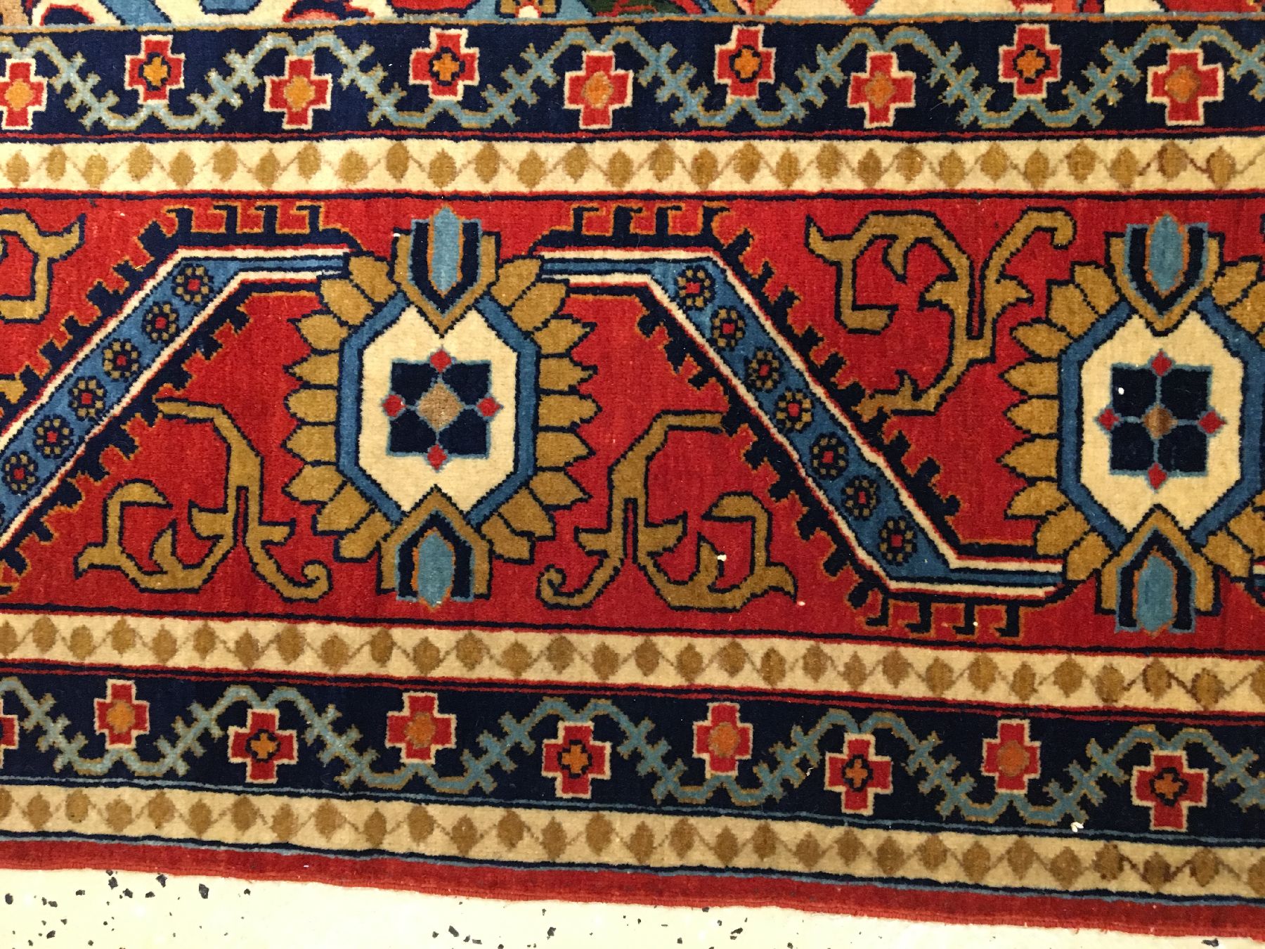 Detail h: Großer feiner Ghom "Shakeri" (Part-Silk) alt, Zentralpersien, um 1940, Korkwolle mit viel Seide geknüpft auf Baumwolle. Seltener ...