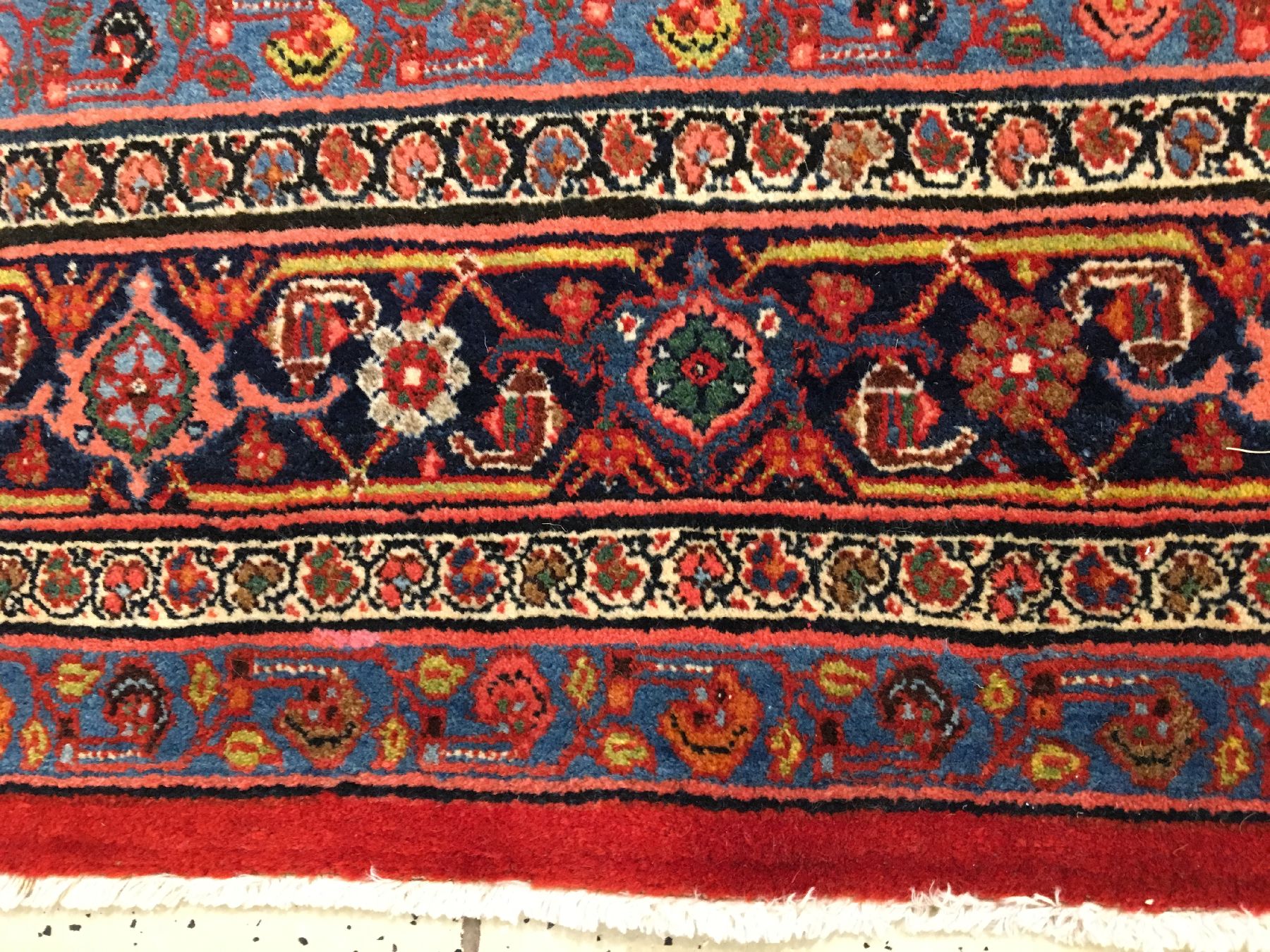 Detail g: Großer Bidjar antik (Harschang Design), Nordwestpersien, Ende 19.Jhd., Korkwolle geknüpft auf Baumwolle. Dekorativer Bidjar mit Harschang ...
