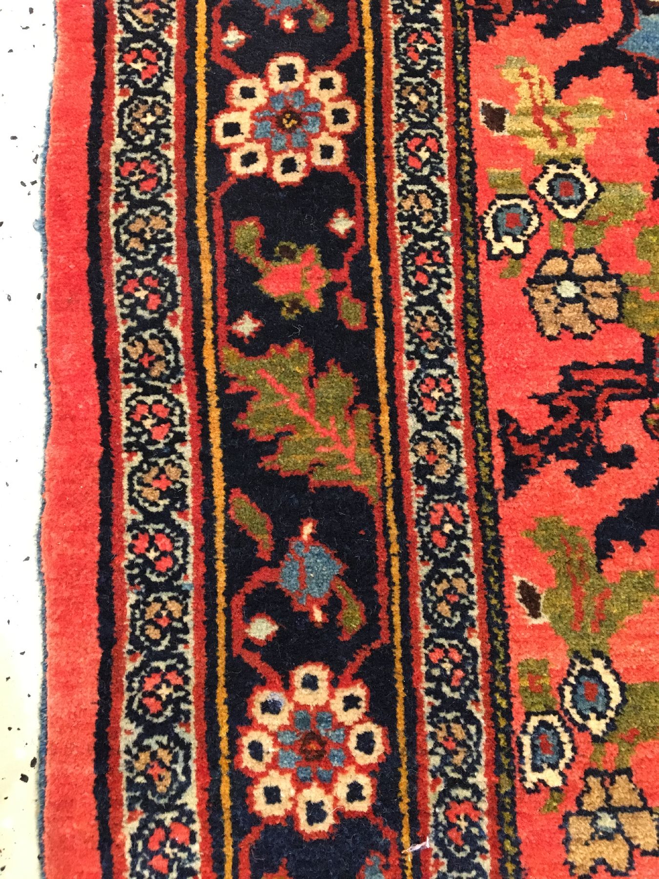 Detail d: Feiner Bidjar antik, Nordwestpersien, um 1900, Korkwolle geknüpft auf Baumwolle. Feiner Bidjar mit erstklassigen und ausdrucksstarken Naturfarben. ...