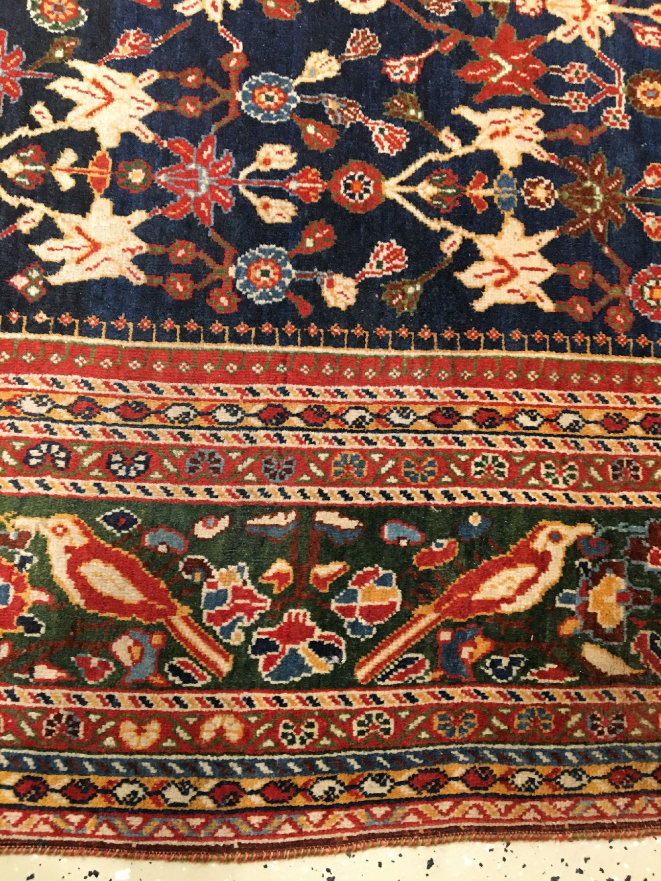 Detail f: Feiner Gaschgai "Gaschguli" antik, Südwestpersien Fars-Gebiet, Ende 19.Jhd., Wolle geknüpft auf Wolle. Feiner Knüpfteppich des ...