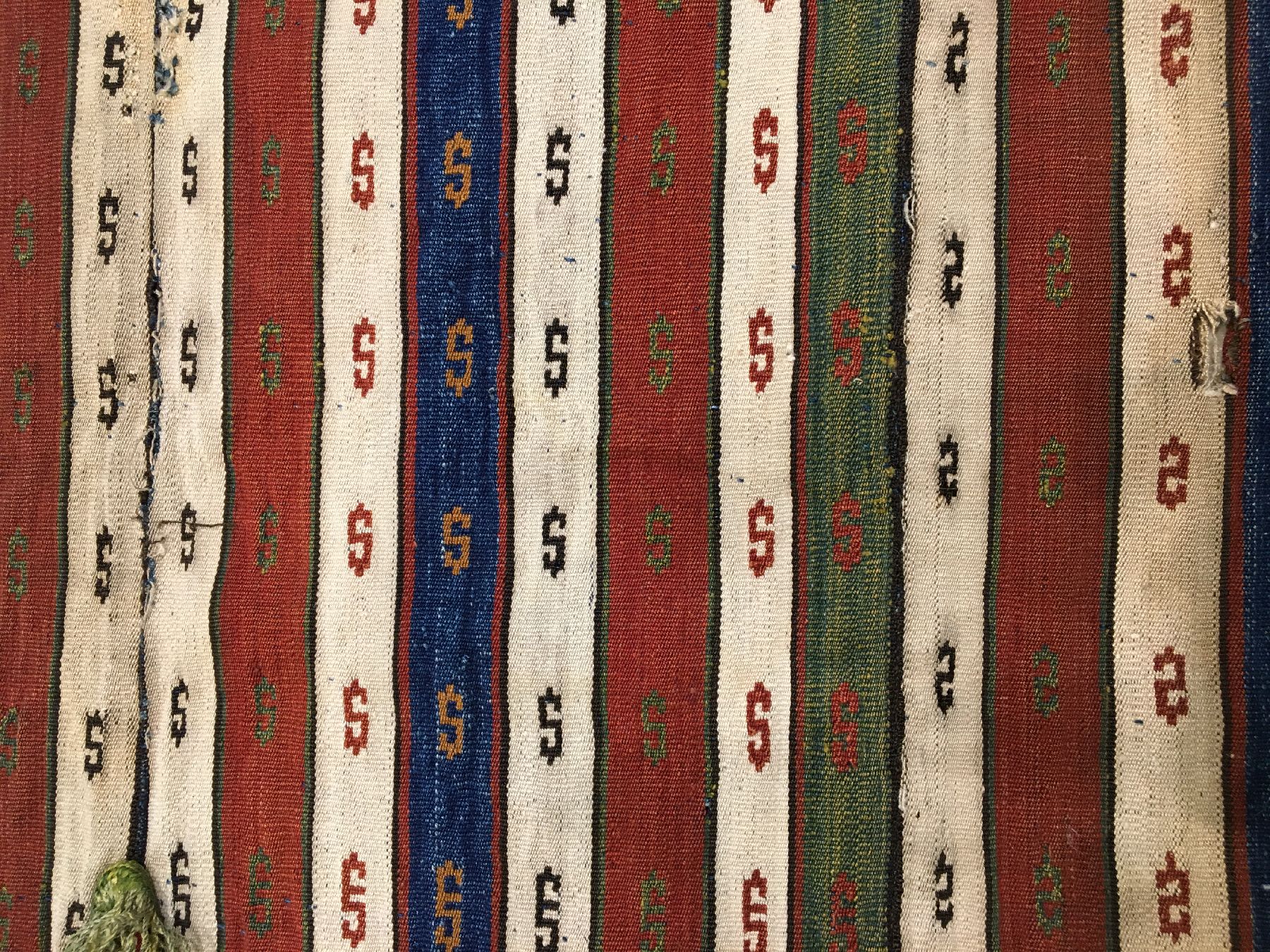 Detail e: Sehr feine Turkmenische Seiden "Pferdedecke" antik (Mit original indigoblauen Filzrücken), Turkmenistan, frühes 19.Jhd., reine ...