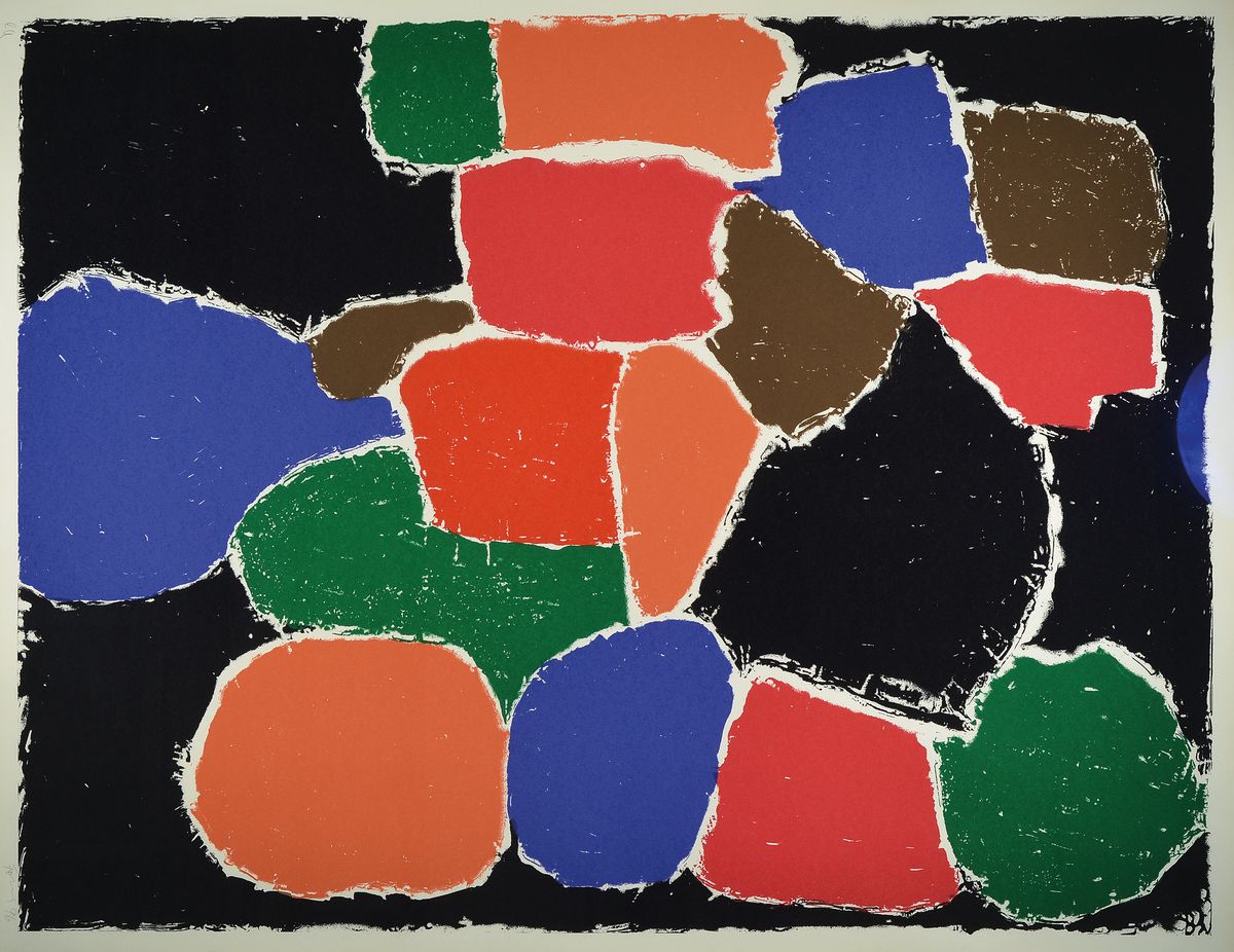 Günther Förg, 1952 Füssen-2013 Freiburg, Farbsiebdruck von 1996, signiert und bez.: e.a., Auflage 40 Exempl., ca. 128x99cm, u.Gl.,R.